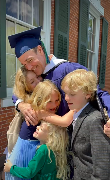 James Van Der Beek celebrating his graduation with his family, posted in 2024. | Source: Instagram/vanderjames