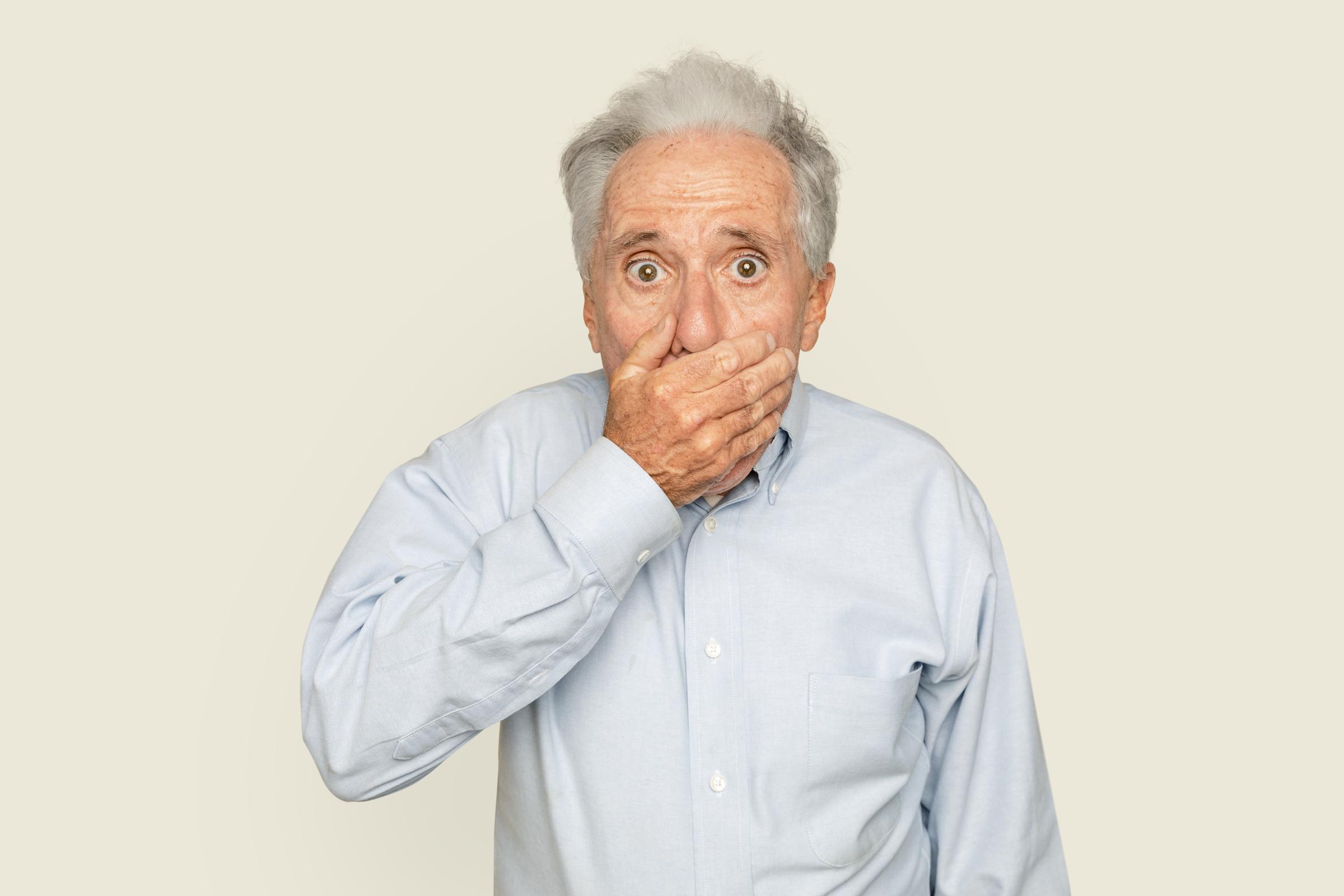 A shocked older man | Source: Freepik