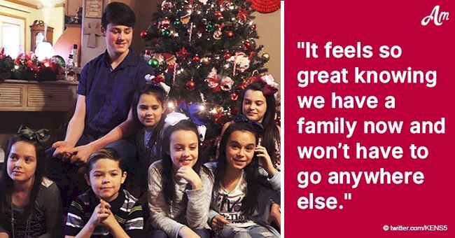 Couple adopts seven siblings to give them a forever-home right before Christmas