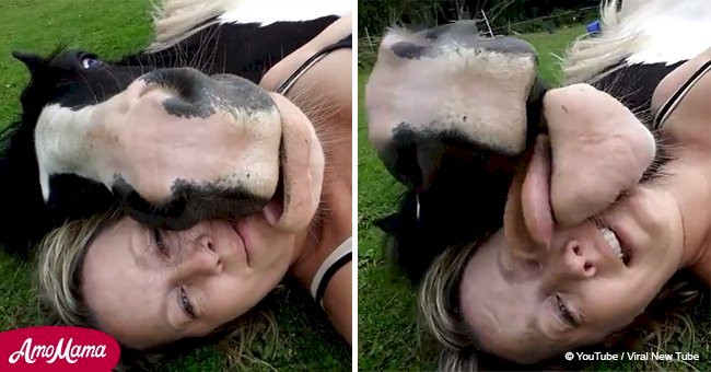 Woman and horse make a video selfie behaving like best friends and it's so sweet