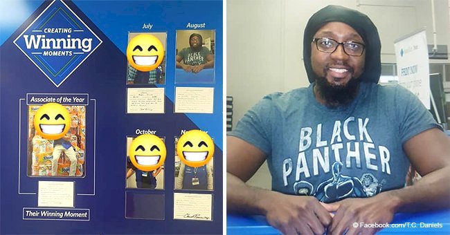 Worker asked to retake employee-of-the-month pic after customer fussed about his Black Panther shirt