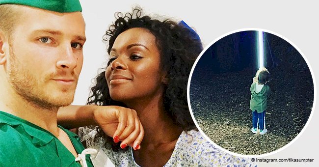 Tika Sumpter shares rare glimpse of little daughter Ella sporting green jumper and jeans