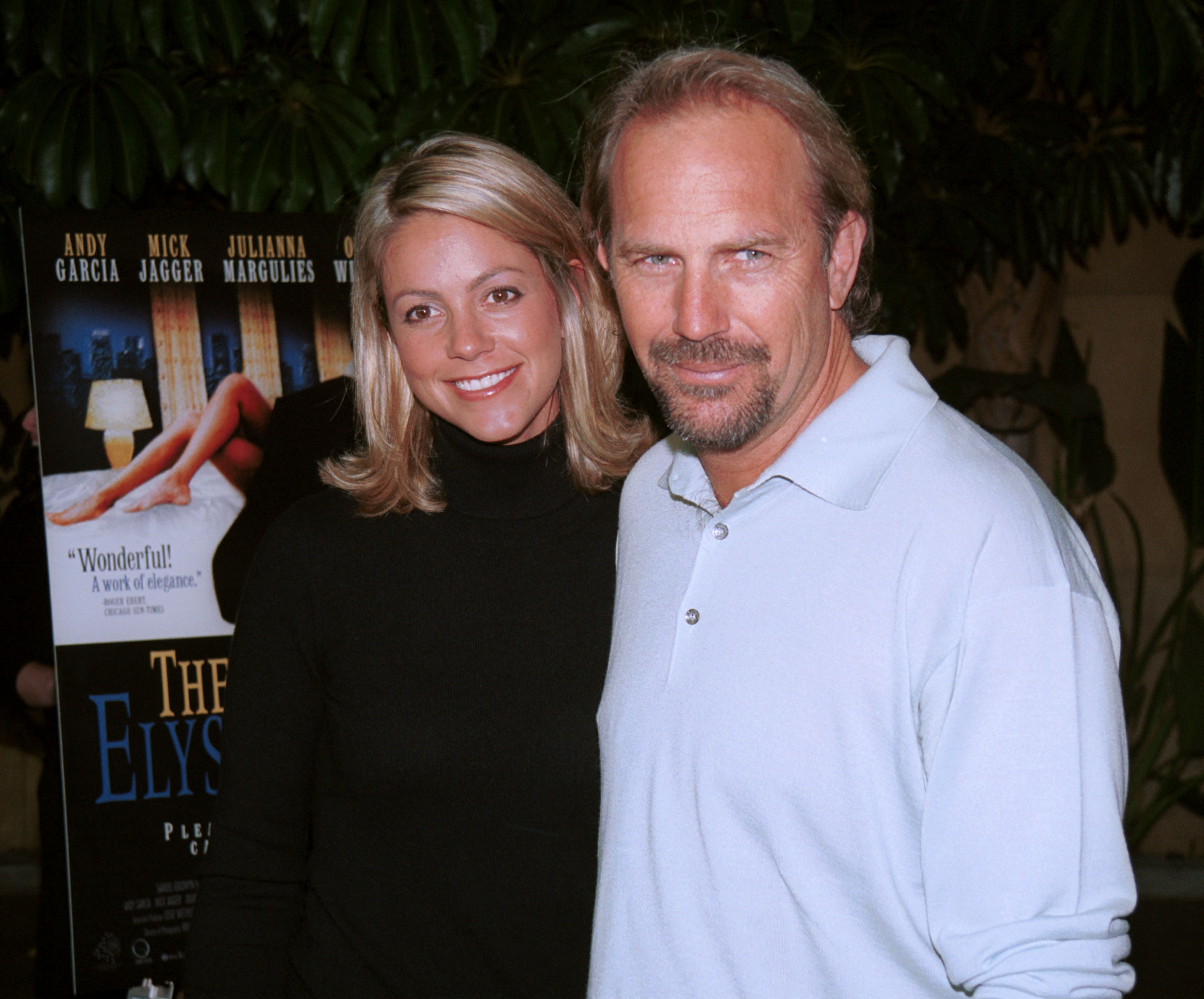 Kevin Costner and his then-girlfriend, Christine Baumgartner, at the premiere of "The Man From Elysian Fields" on September 23, 2002 in Los Angeles, California | Source: Getty Images
