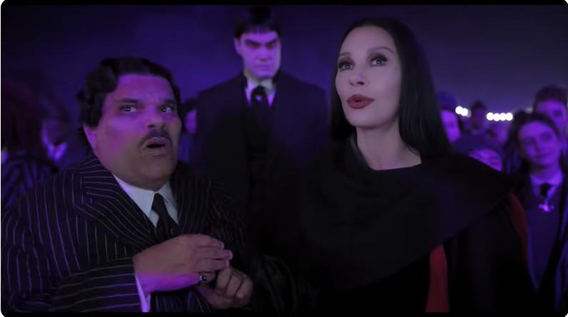 Luis Guzmán and Catherine Zeta-Jones on season two of "Wednesday," from a post dated August 8, 2025 | Source: Youtube/netflix