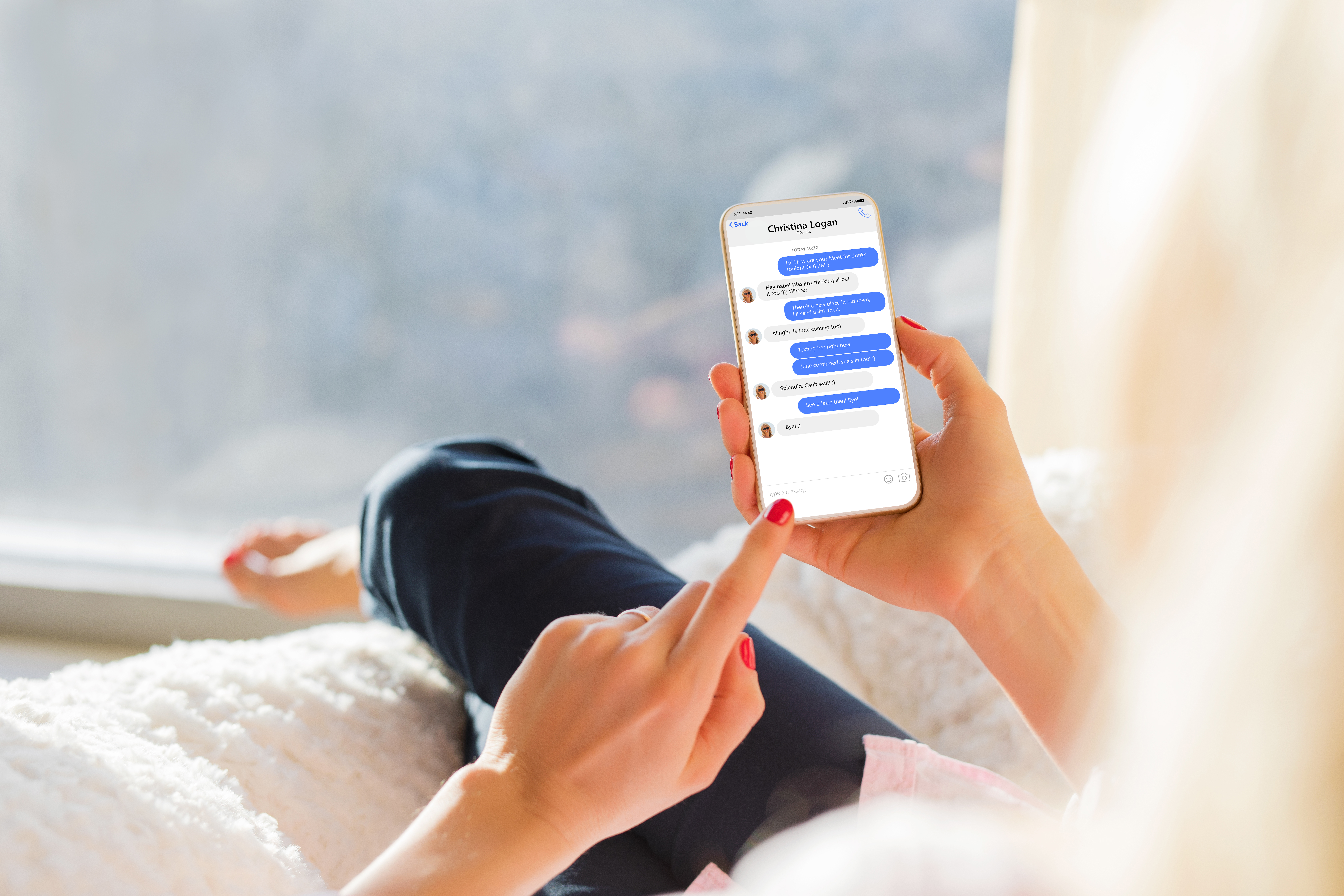 A woman looking through texts | Source: Shutterstock