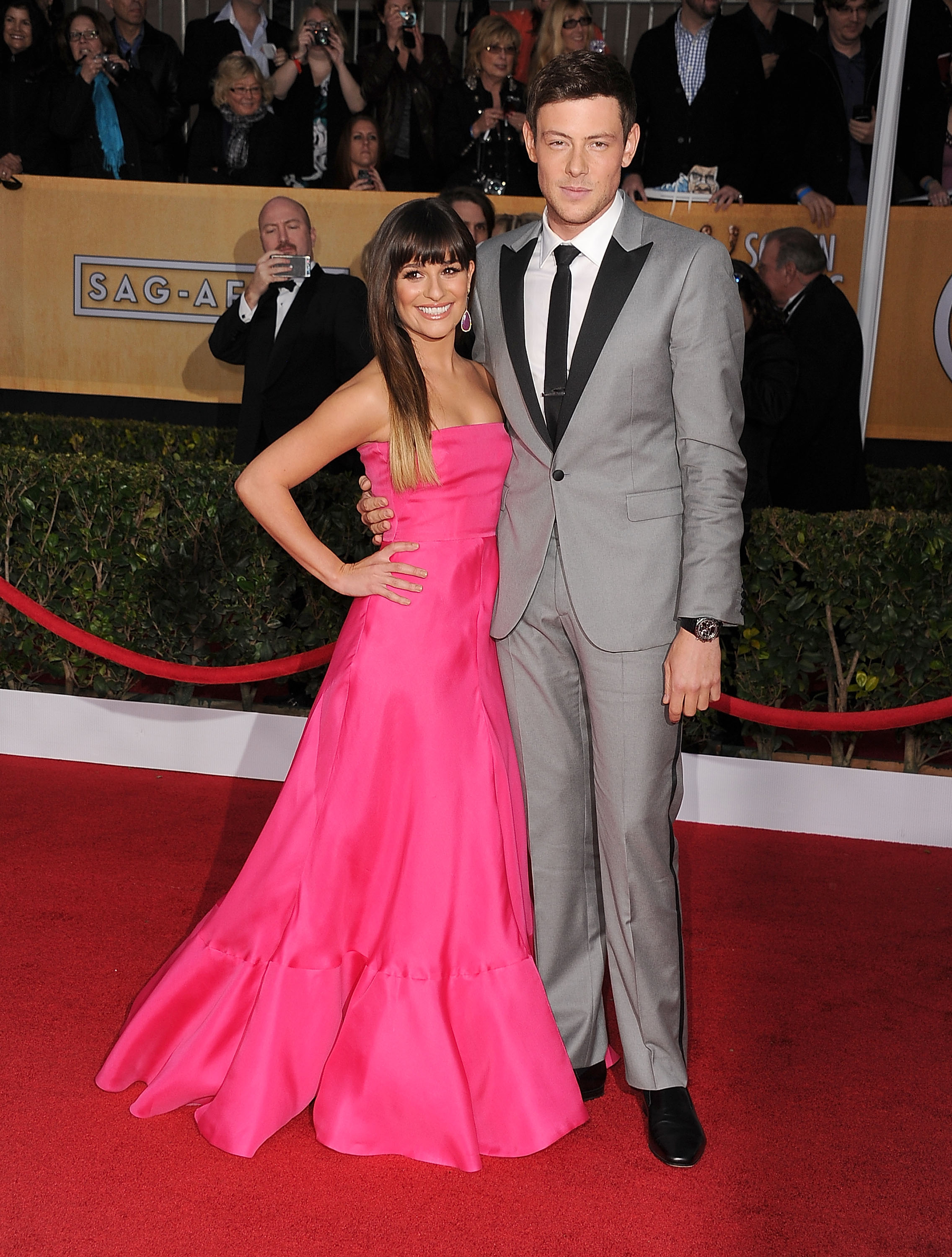 Cory Monteith and Lea Michele attending the 19th Annual Screen Actors Guild Awards on January 27, 2013 | Source: Getty Images