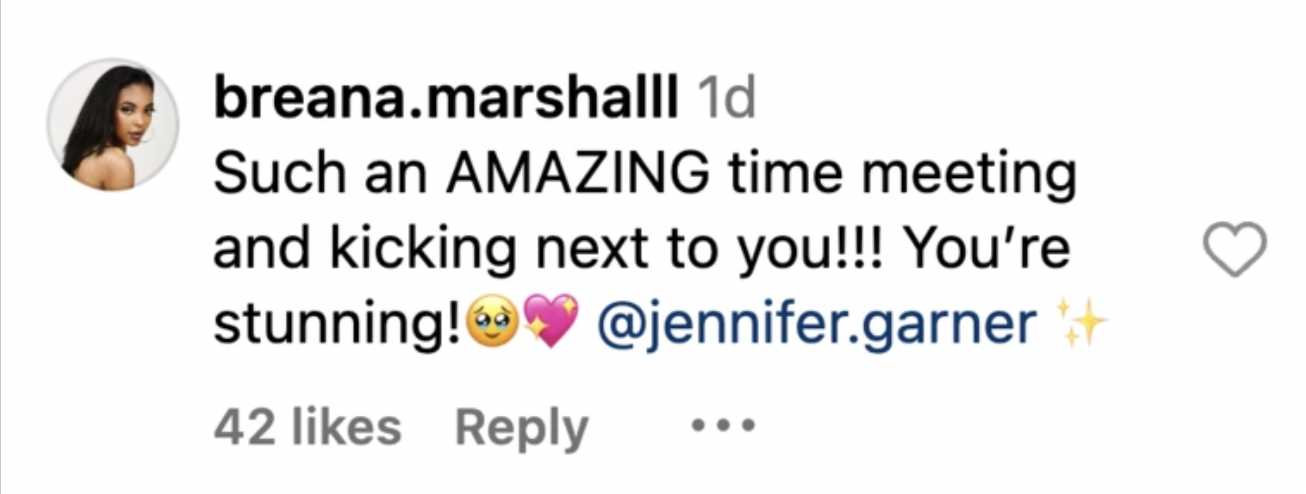 Fan comment dated December 2023 | Source: Instagram/Jennifer.Garner