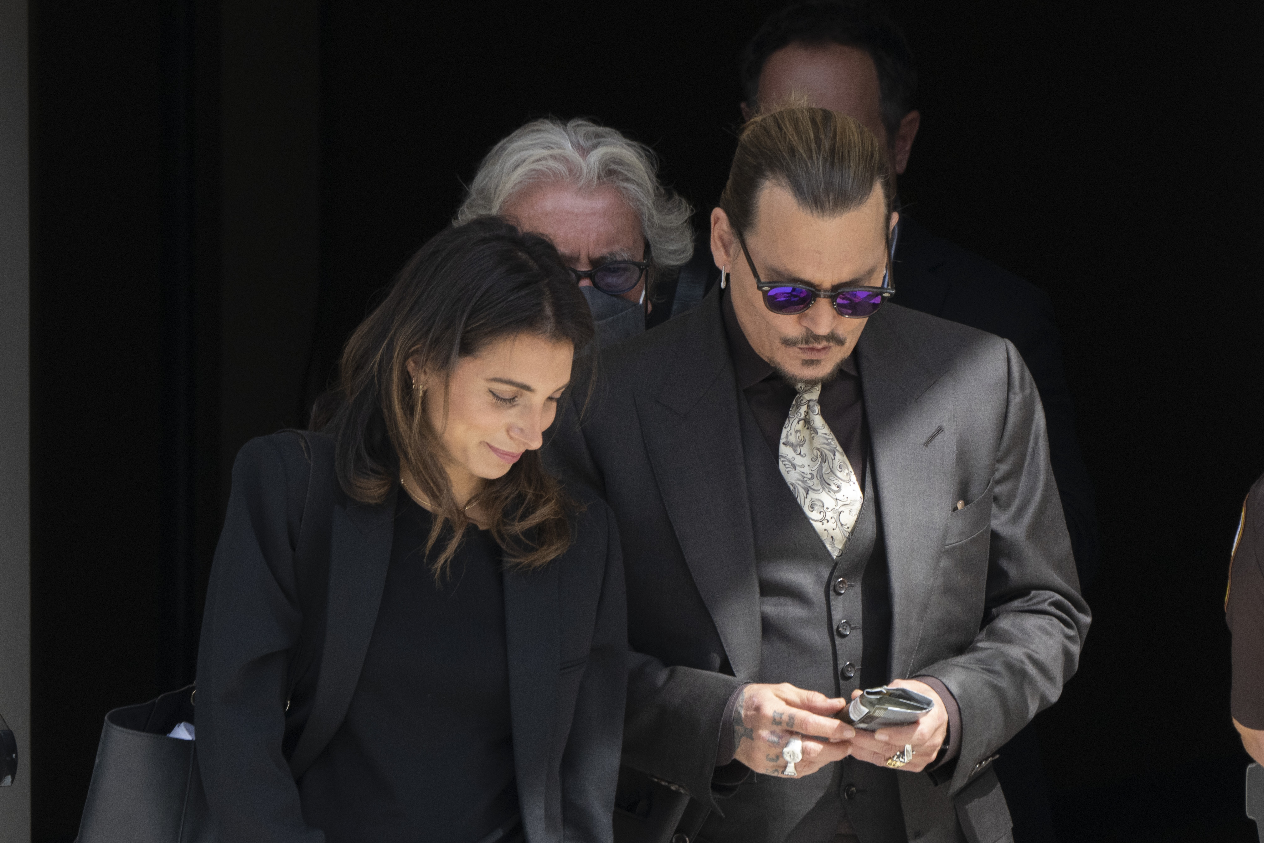 Joelle Rich and Johnny Depp outside court at Fairfax County Circuit Court on May 23, 2022 in Fairfax, Virginia | Source: Getty Images