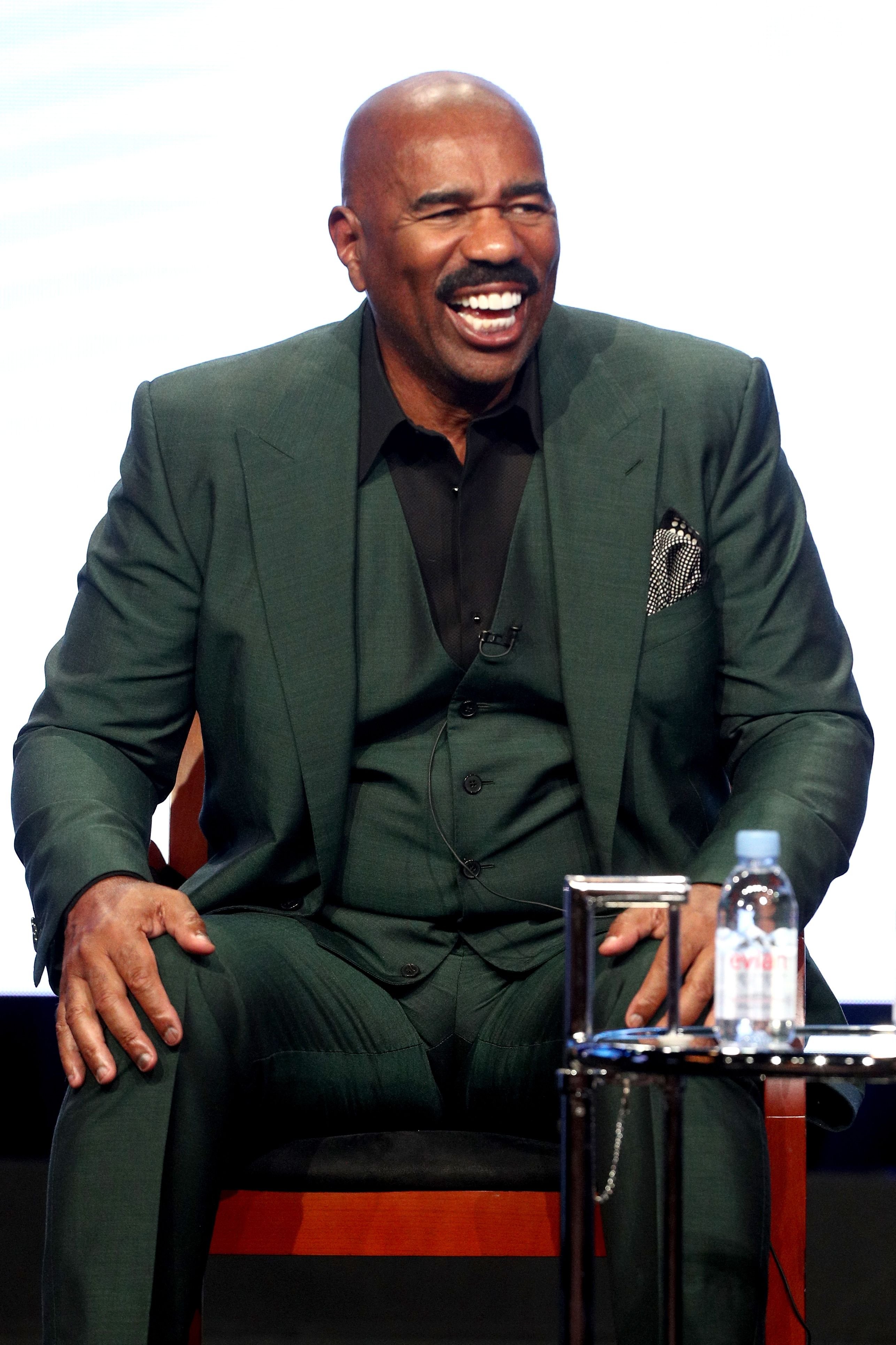 Steve Harvey onstage during the NBC Universal portion of the 2017 Summer Television Critics Association Press Tour on August 3, 2017 in Beverly Hills. | Photo: Getty Images