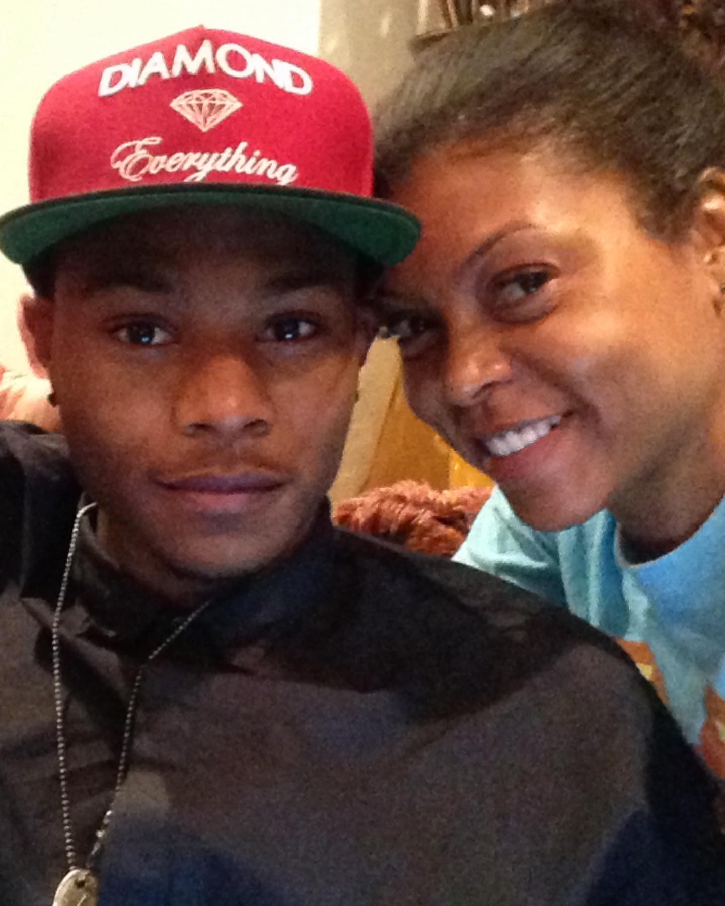Taraji P. Henson smiling for a photo with her son, Marcell Johnson, posted on September 29, 2021. | Source: Facebook/Taraji P. Henson
