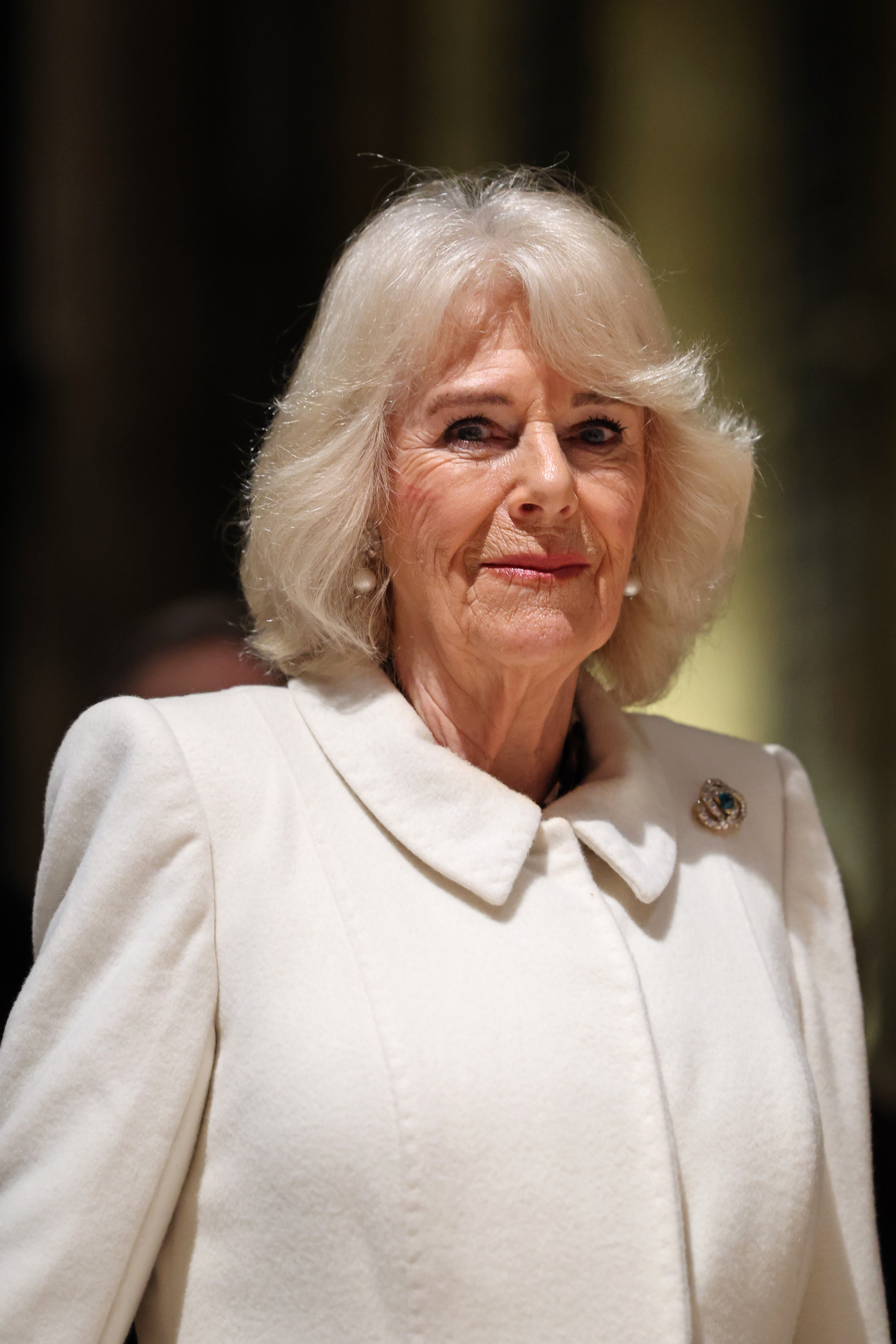 Queen Camilla attends a musical evening at Salisbury Cathedral on February 8, 2024 in Salisbury, England Source: Getty Images