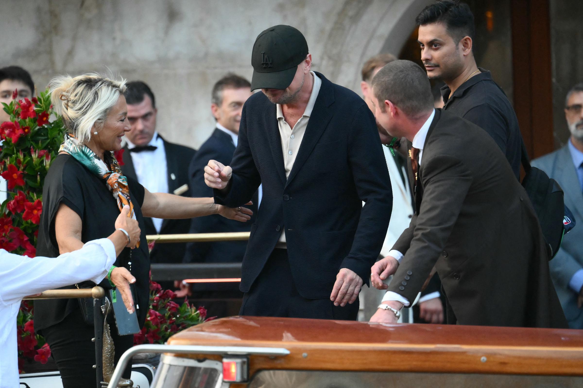 Leonardo DiCaprio ahead of Jeff Bezos and Lauren Sánchez's wedding in Venice on June 26, 2026. | Source: Getty Images