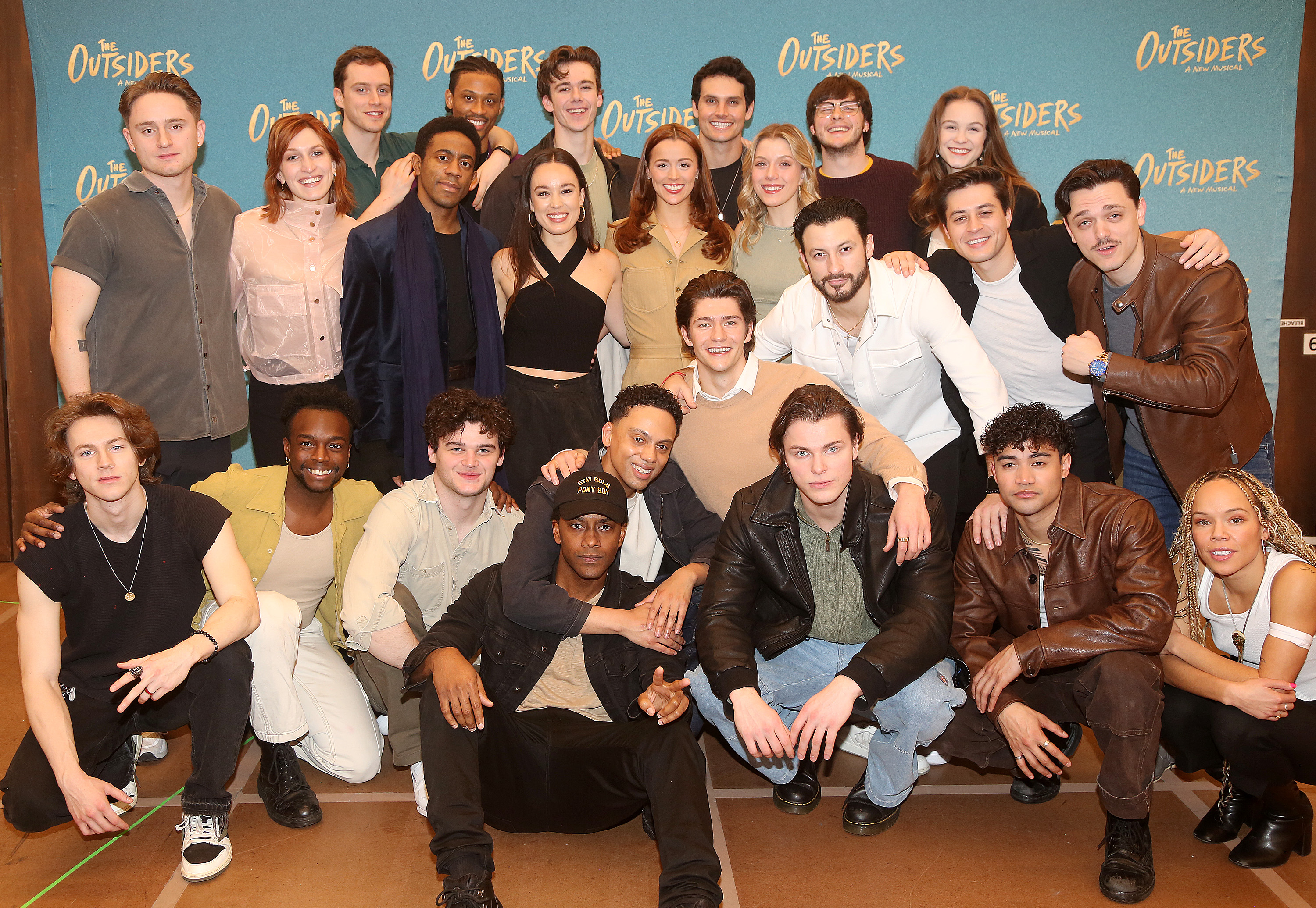 The cast of "The Outsiders" on Broadway  at Open Jar Studios on February 22, 2024 in New York City | Source: Getty Images