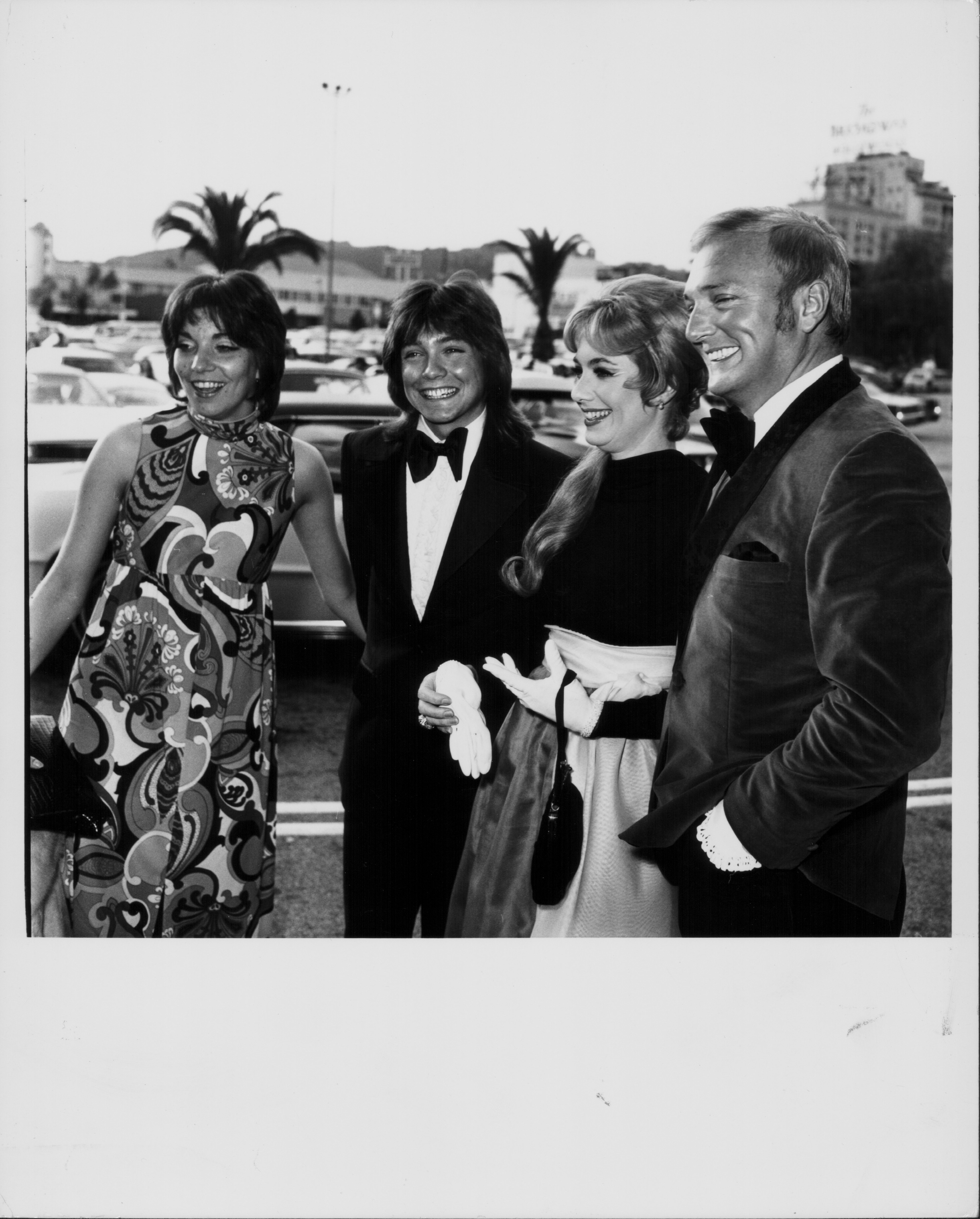 Jack Cassidy and Shirley Jones with their son, David Cassidy, and his date Lynn Dubiou, at the Grammy Awards, in Los Angeles, circa 1975. | Source: Frank Edwards/Archive Photos/Getty Images