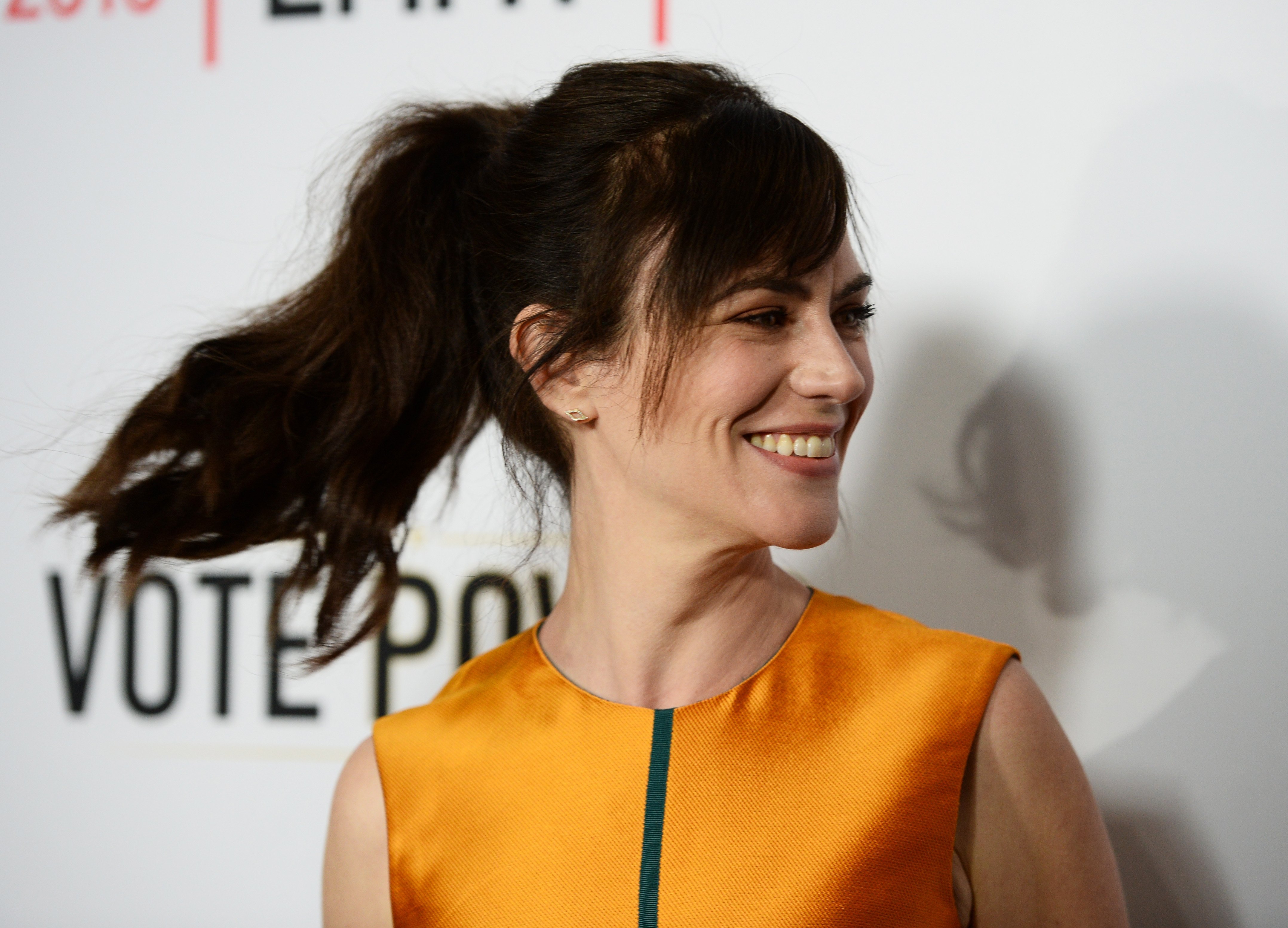 Actress Maggie Siff arrives at the For Your Consideration Screening and Panel for Showtime's "Billions" at The WGA Theater on April 26, 2016, in Beverly Hills, California. | Source: Getty Images