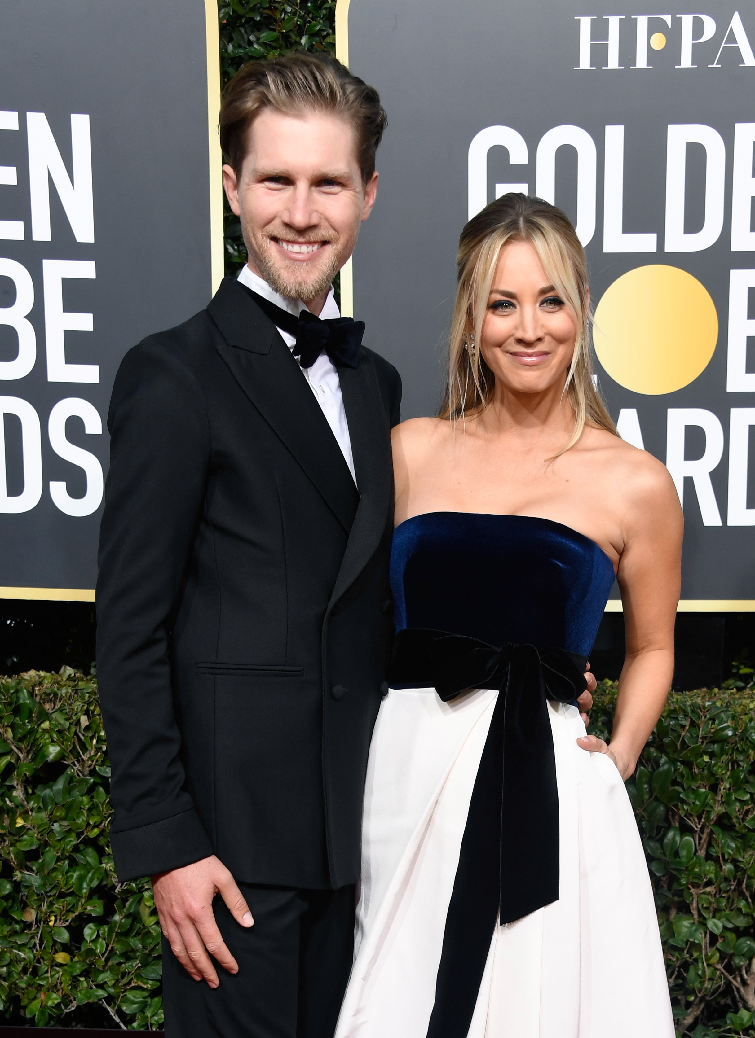 Karl Cook and Kaley Cuoco attend the 76th Annual Golden Globe Awards in Beverly Hills, California, on January 6, 2019 | Source: Getty Images