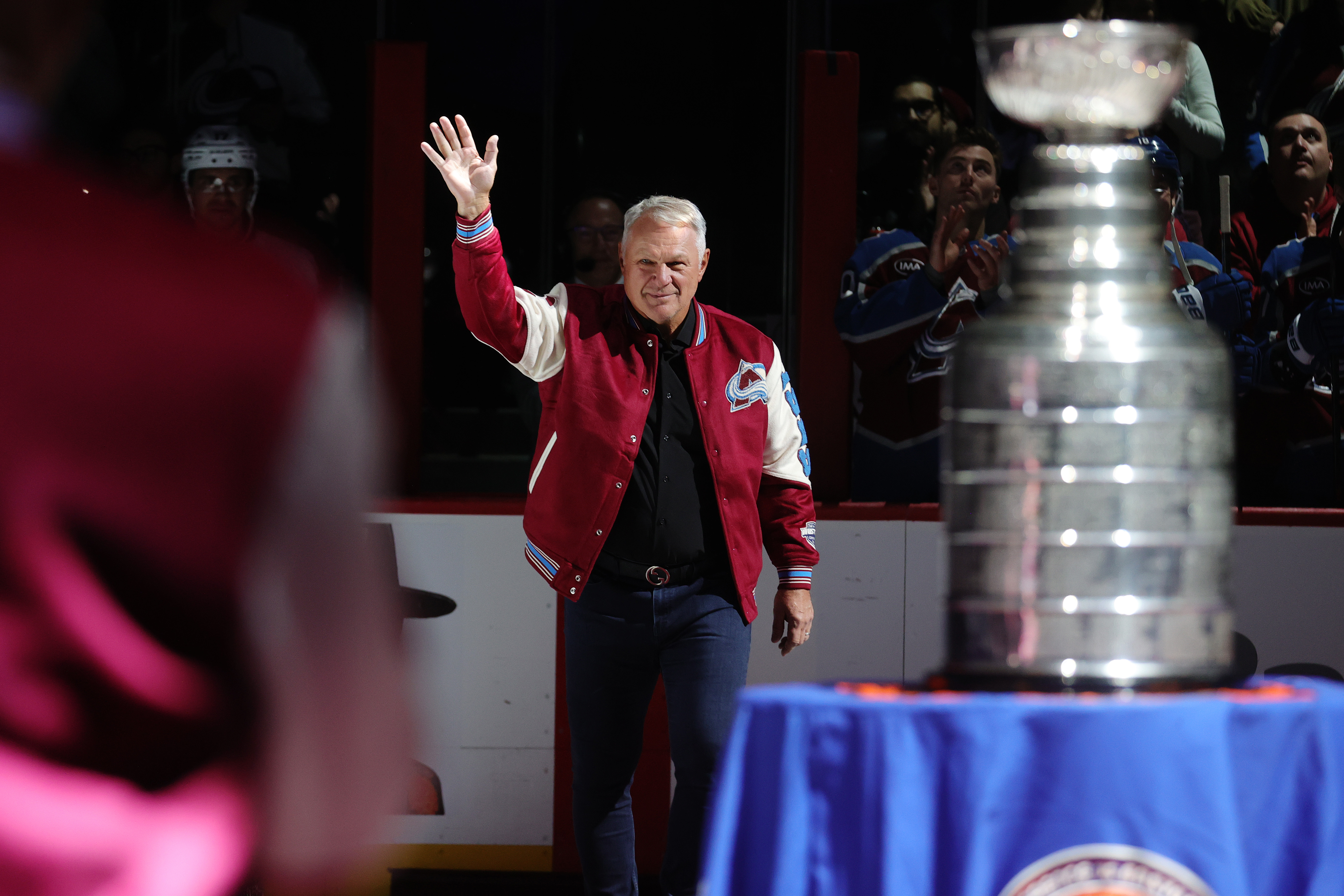 Claude Lemieux is honored at the Colorado Avalanche's 30th Anniversary Celebration of the 1995-1996 season prior to the game against the Florida Panthers on December 11, 2025 in Denver, Colorado | Source: Getty Images