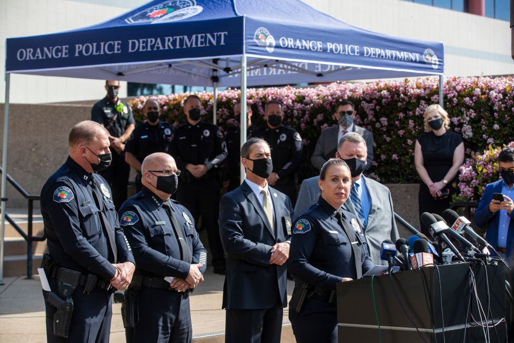 A Press conference update to Orange shootings on Thursday, April 1, 2021 in Orange, CA | Photo: Getty Images