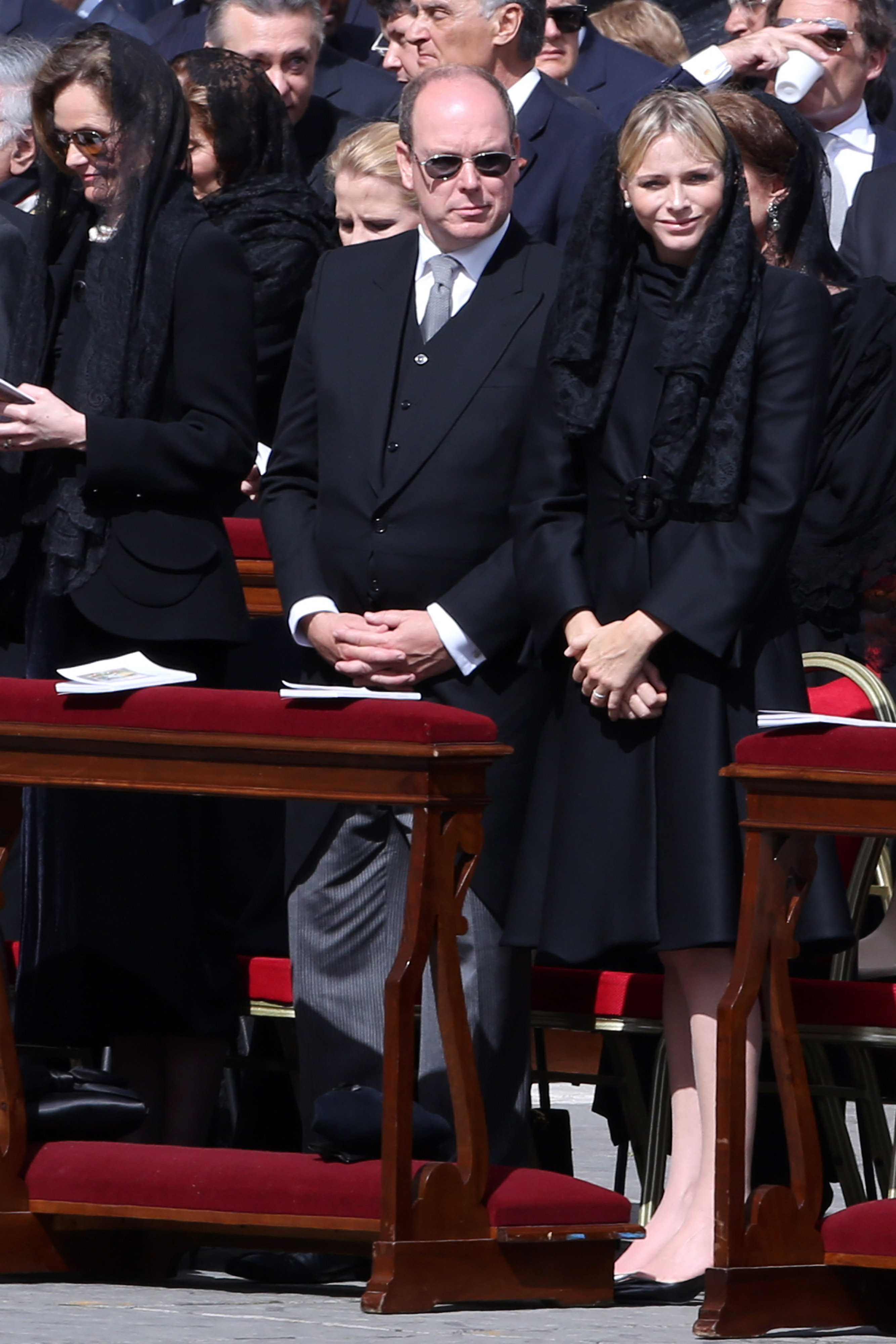 Prince Albert II of Monaco and Princess Charlene attend the Inauguration Mass of Pope Francis in St. Peter's Square on March 19, 2013 in Vatican City | Source: Getty Images