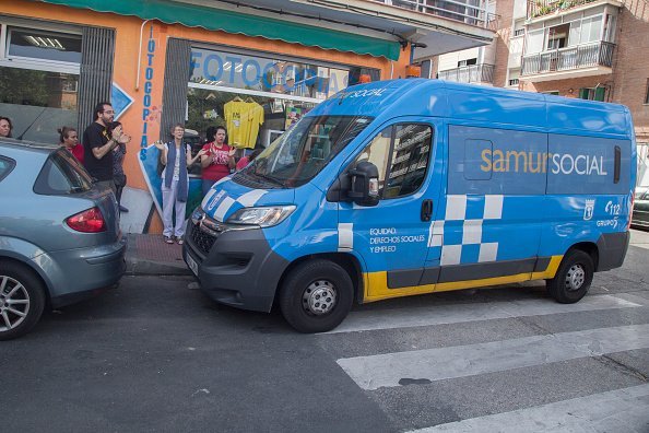 Camioneta del Samur Social. Fuente: Getty Images
