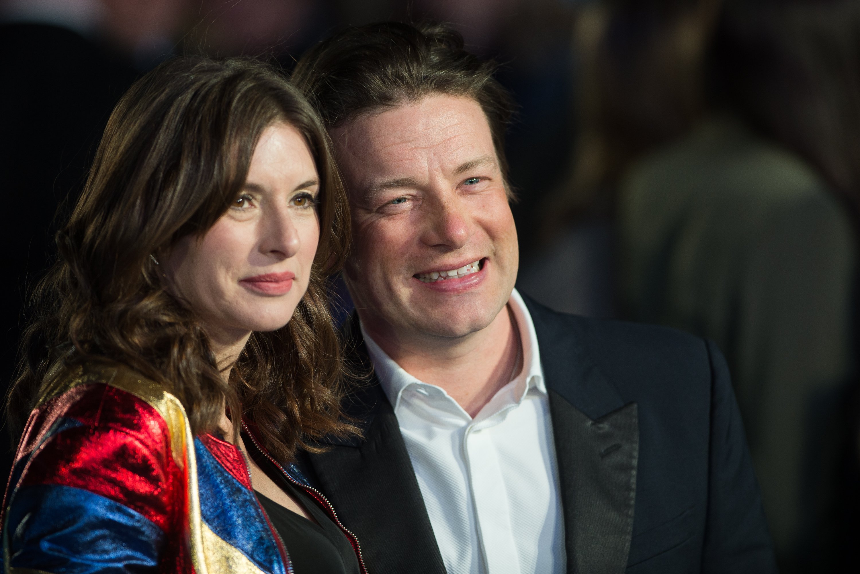 Jools Oliver and Jamie Oliver pictured at the European premiere of "Eddie the Eagle," 2016, London, England. | Photo: Getty Images 