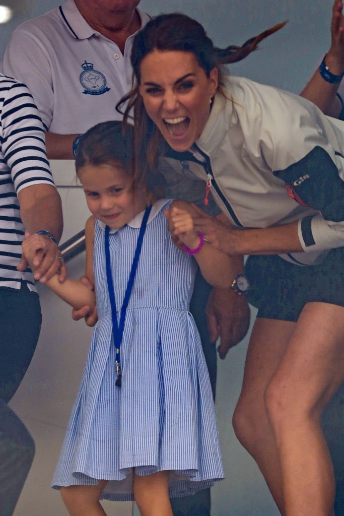 Princess Charlotte of Cambridge and Catherine, Duchess of Cambridge having fun together after the inaugural King’s Cup regatta | Photo: Getty Images
