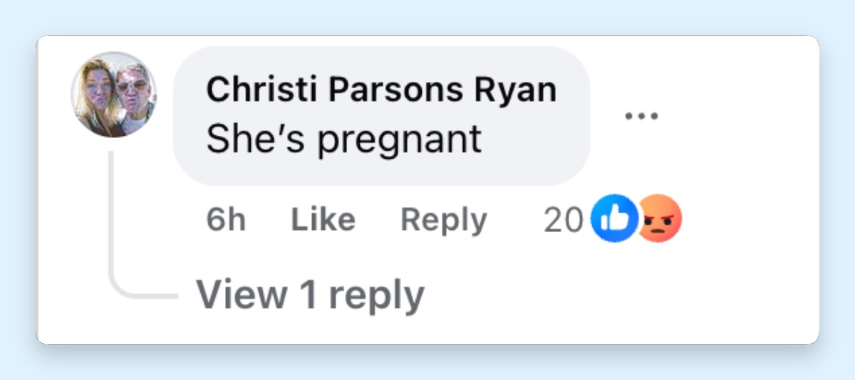 The internet wasted no time jumping to conclusions. Comments like this began appearing across social media as fans analyzed every detail of the red carpet appearance. | Source: Facebook/Entertainment Tonight