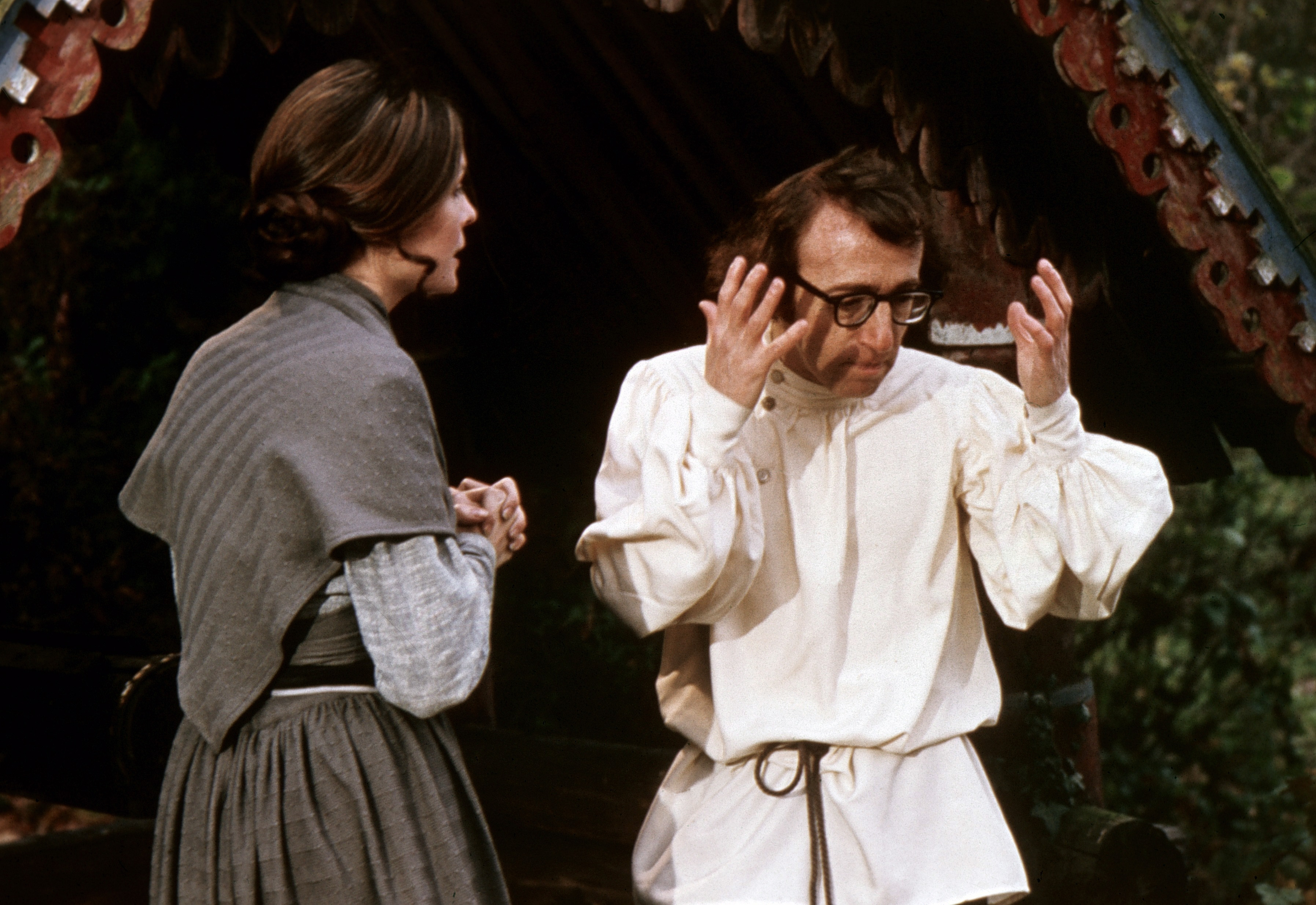 Diane Keaton and Woody Allen in a scene from "Love and Death" in 1975 | Source: Getty Images
