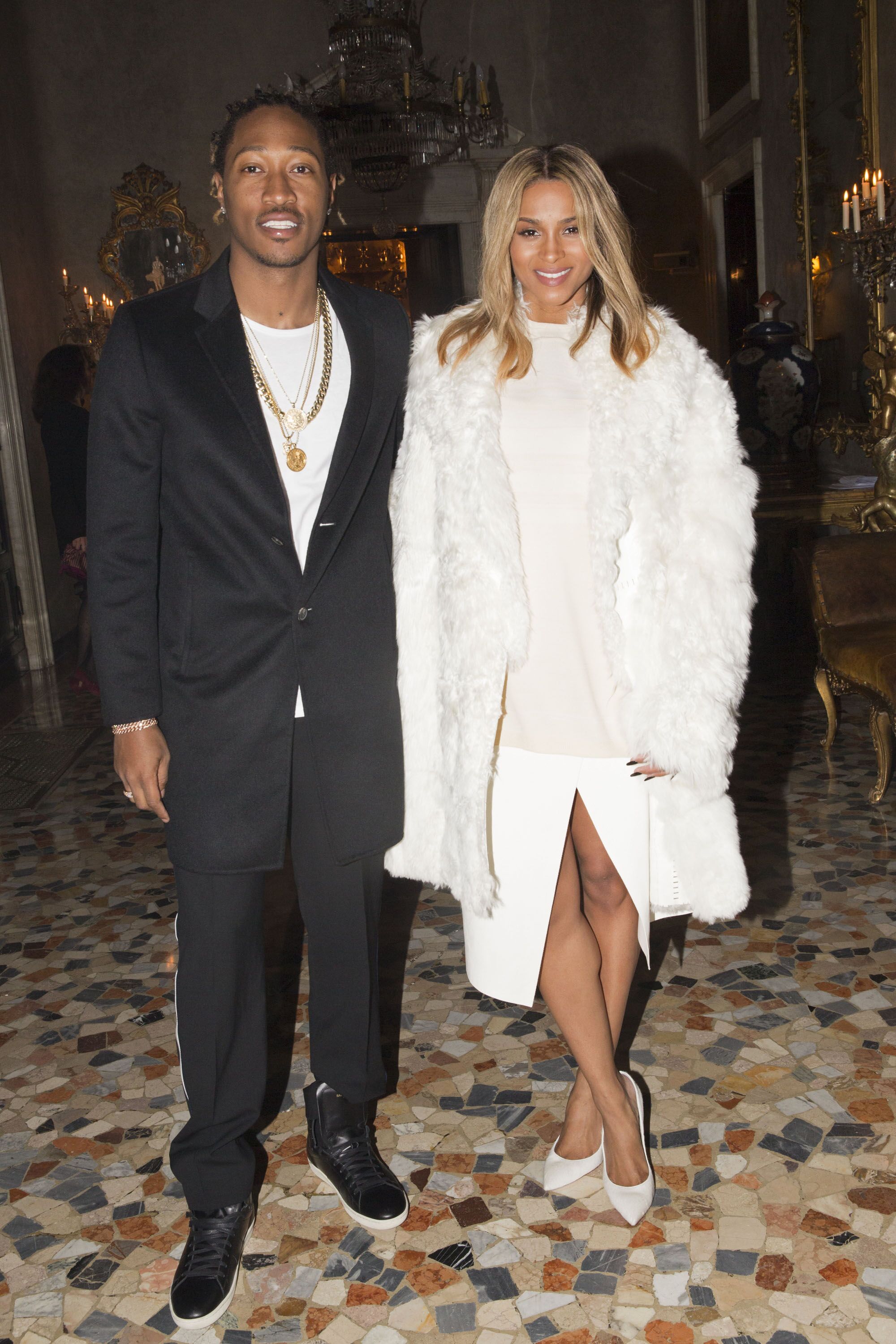Future and Ciara attend the Calvin Klein Collection after party as a part of Milan Fashion Week Menswear Autumn/Winter 2014 at Palazzo Crespi on January 12, 2014 in Milan, Italy. | Source: Getty Images