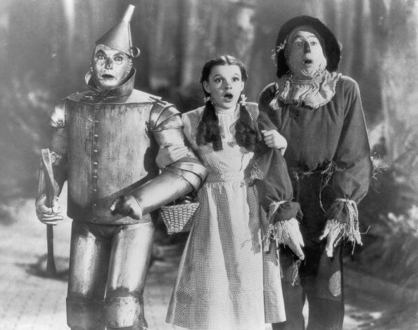 The Tin Man (Jack Haley), Dorothy (Judy Garland) and the Scarecrow (Ray Bolger) in the 'The Wizard of Oz' | Photo: Getty Images