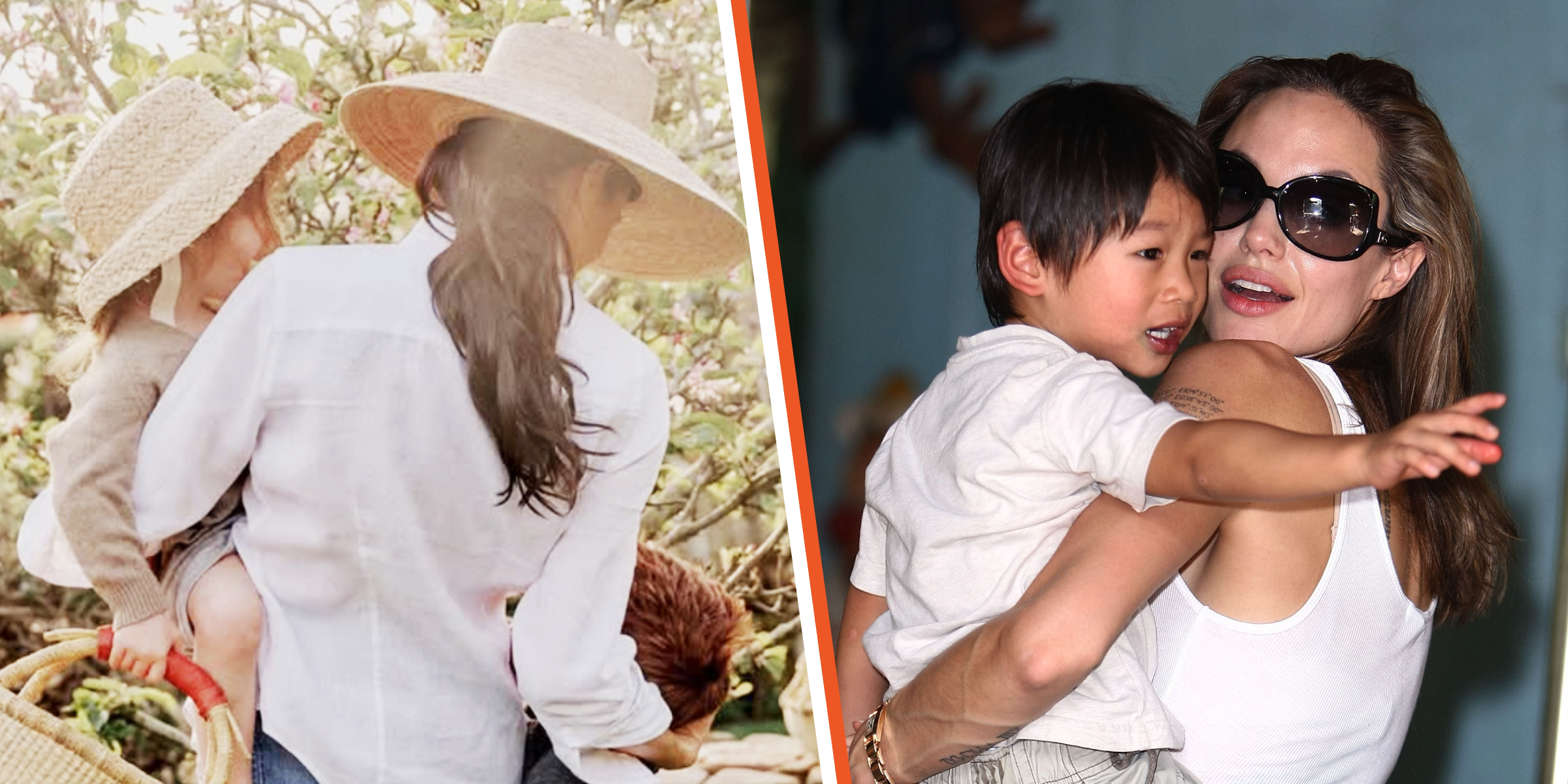 Meghan Markle, Archie and Lilibet | Angelina Jolie and Pax Jolie-Pitt | Source: Getty Images