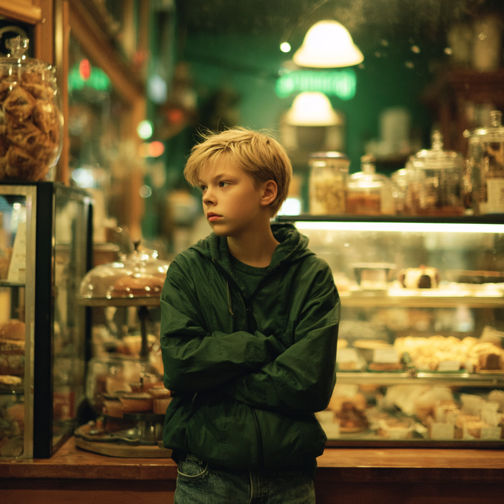 A boy standing in a bakery | Source: Midjourney