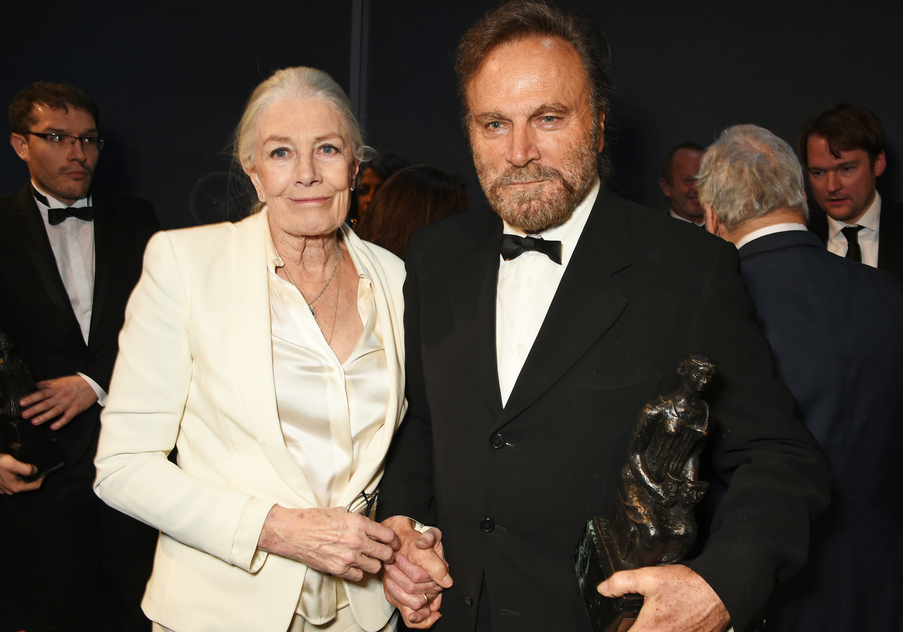 The actress and Franco Nero during The London Evening Standard Theatre Awards after party at The Old Vic Theatre on November 22, 2015, in London, England | Source: Getty Images