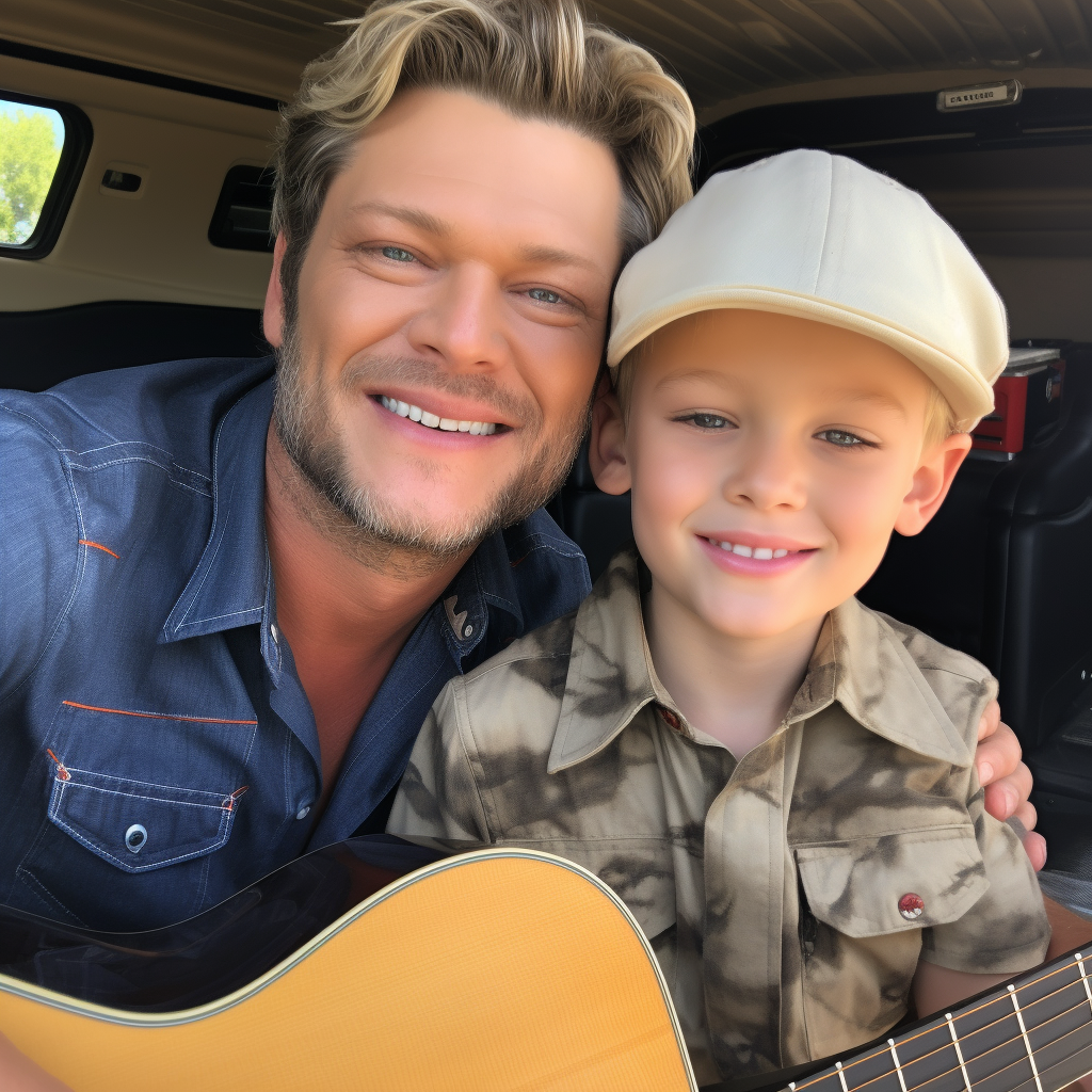 What Gwen Stefani and Blake Shelton's biological son would look like | Source: Midjourney