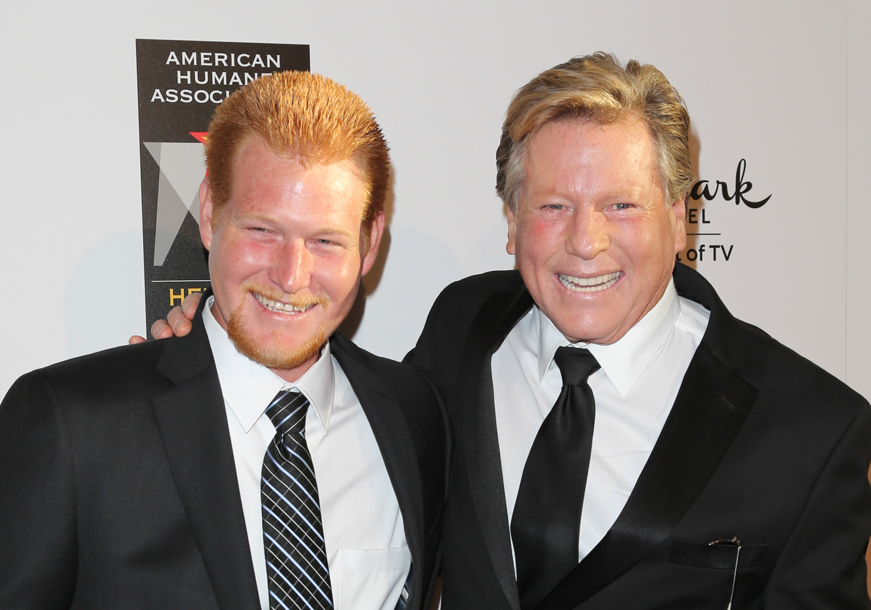 Redmond O'Neal and Ryan O'Neal at the 3rd annual American Humane Association Hero Dog Awards in Beverly Hills, California on October 5, 2013 | Source: Getty Images