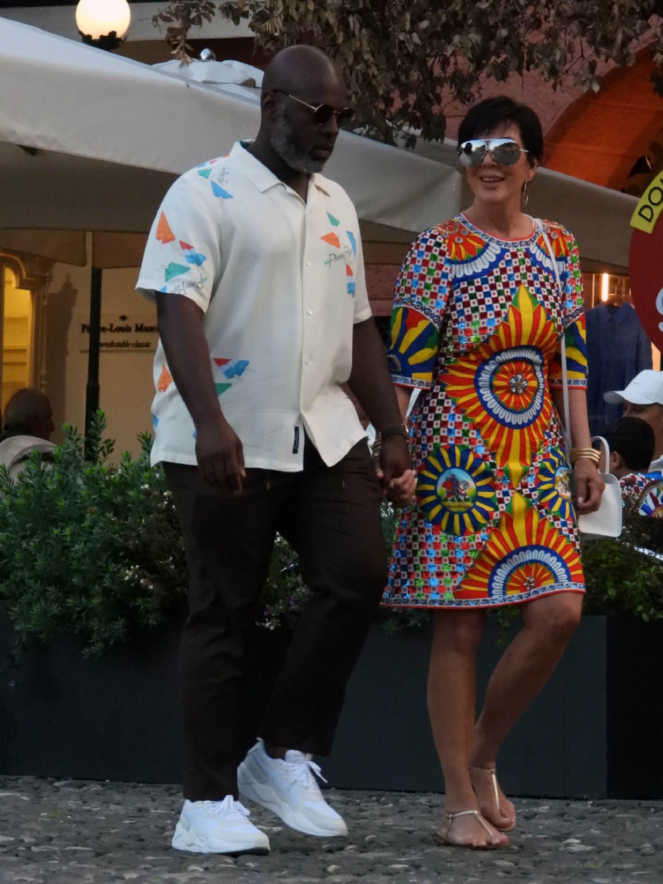 Corey Gamble and Kris Jenner on August 10, 2023 in Portofino, Italy. | Source: Getty Images