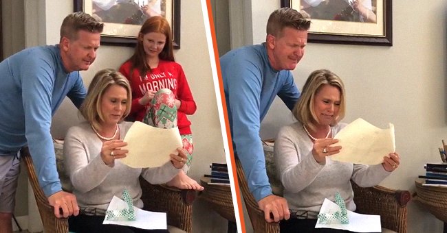 Parents can't contain their emotion after they read a letter wherein their son reveals he paid off their home mortgage | Photo: Twitter/PavinSmith