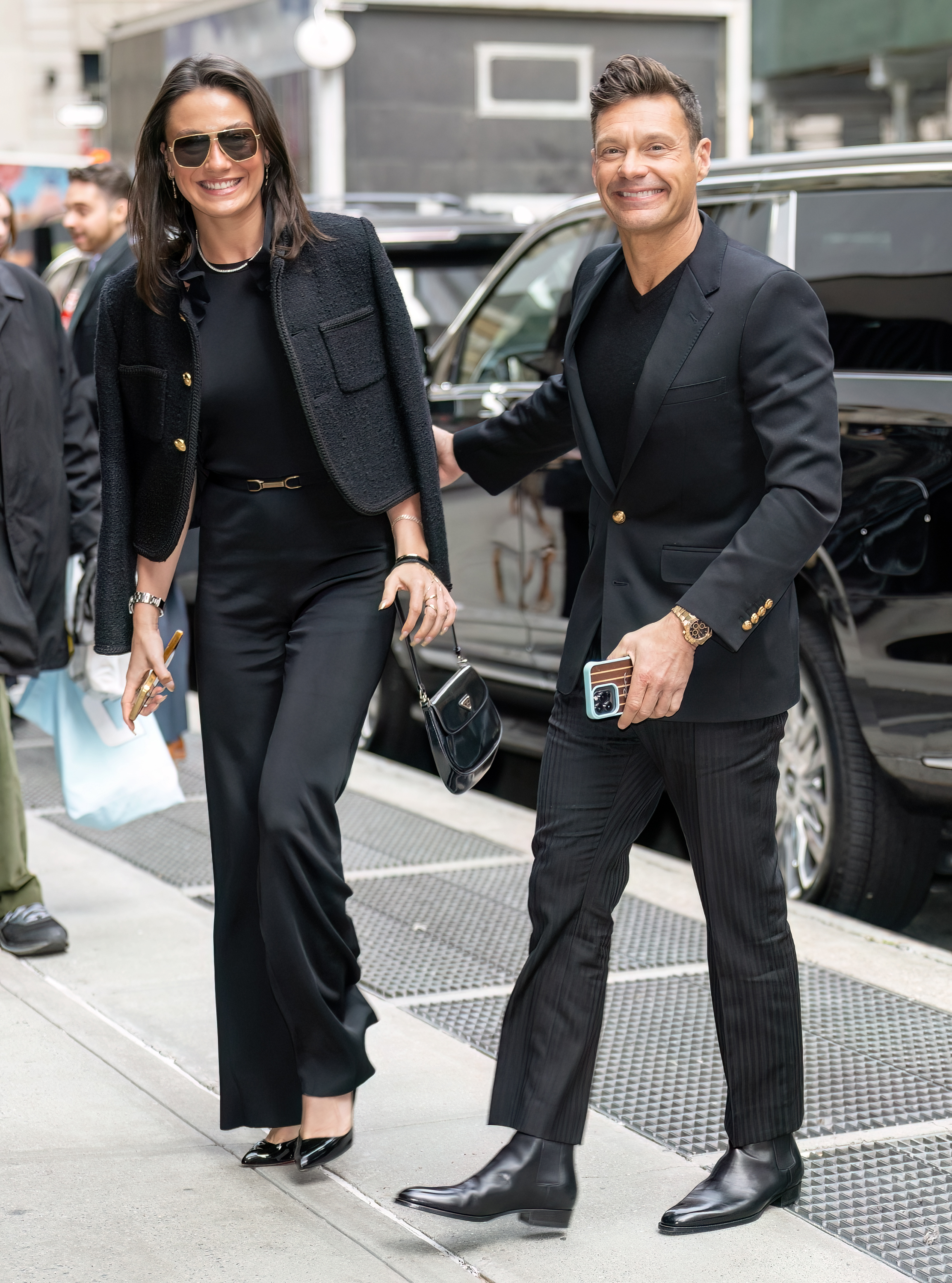 Aubrey Petcosky and Ryan Seacrest spotted out during New York Fashion Week in New York City on February 12, 2024 | Source: Getty Images