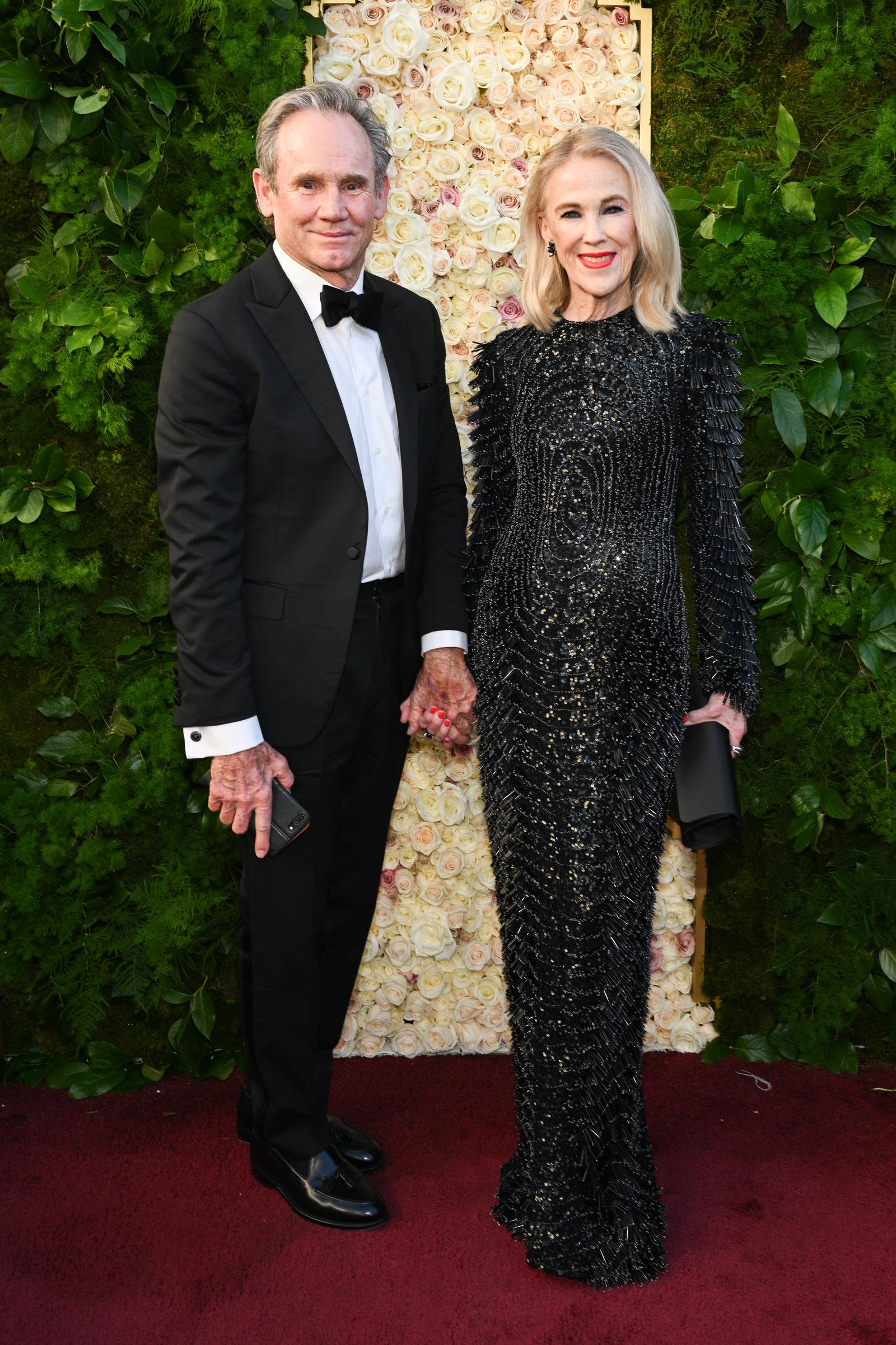Bo Welch and Catherine O'Hara during the 82nd Annual Golden Globes held at The Beverly Hilton in California on January 5, 2025. | Source: Getty Images