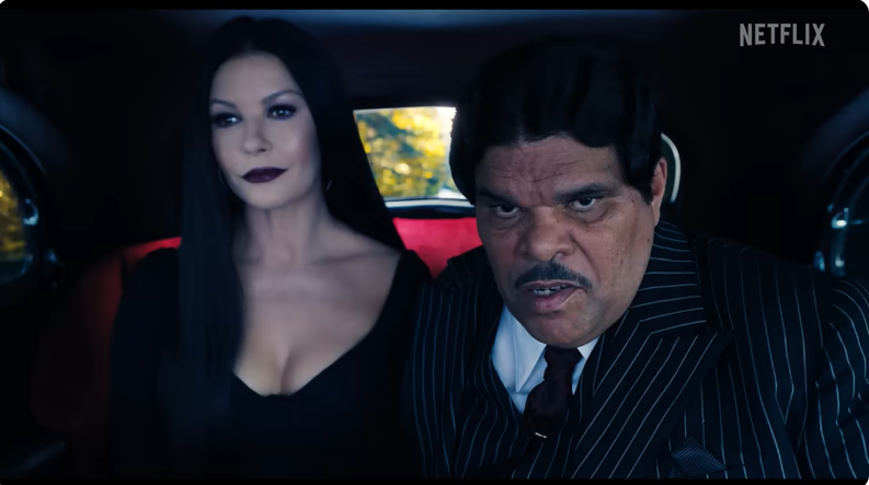 Catherine Zeta-Jones and Luis Guzmán on season one of "Wednesday," from a post dated August 17, 2022 | Source: Youtube/netflix