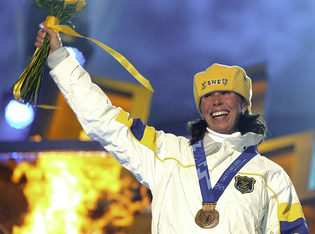 Olympische Winterspiele Salt Lake City 2002, Heber City; 15km einzel/Frauen; Magdalena Forsberg/SWE - Silber - (Photo by Michael Kienzler/Bongarts)| Quelle: Getty Images