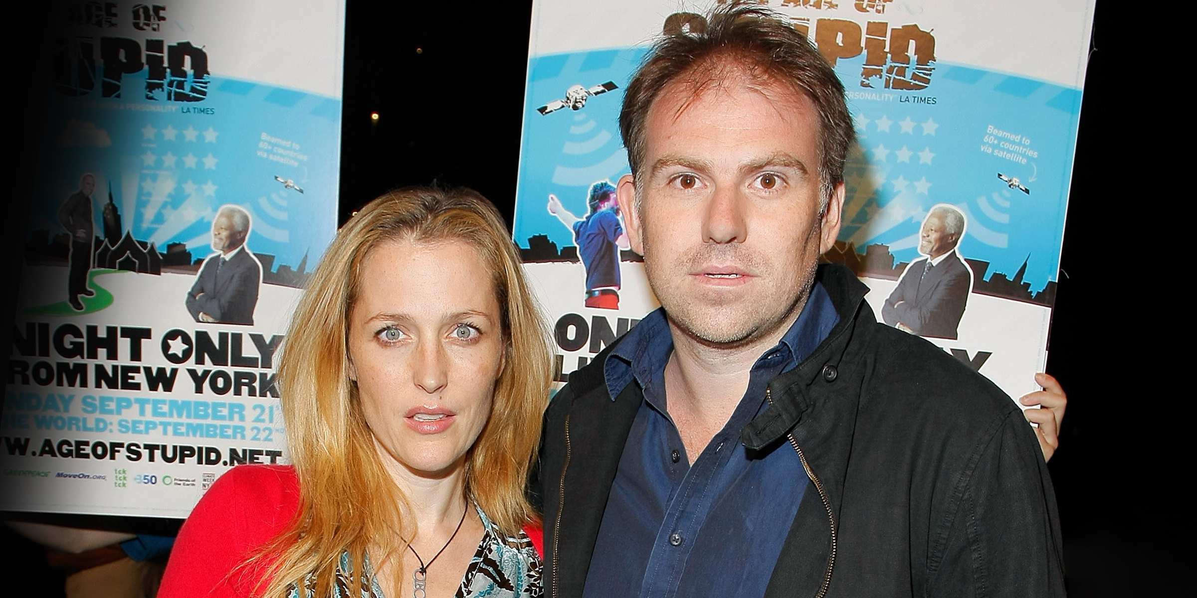 Julian Ozanne and Gillian Anderson | Source: Getty Images
