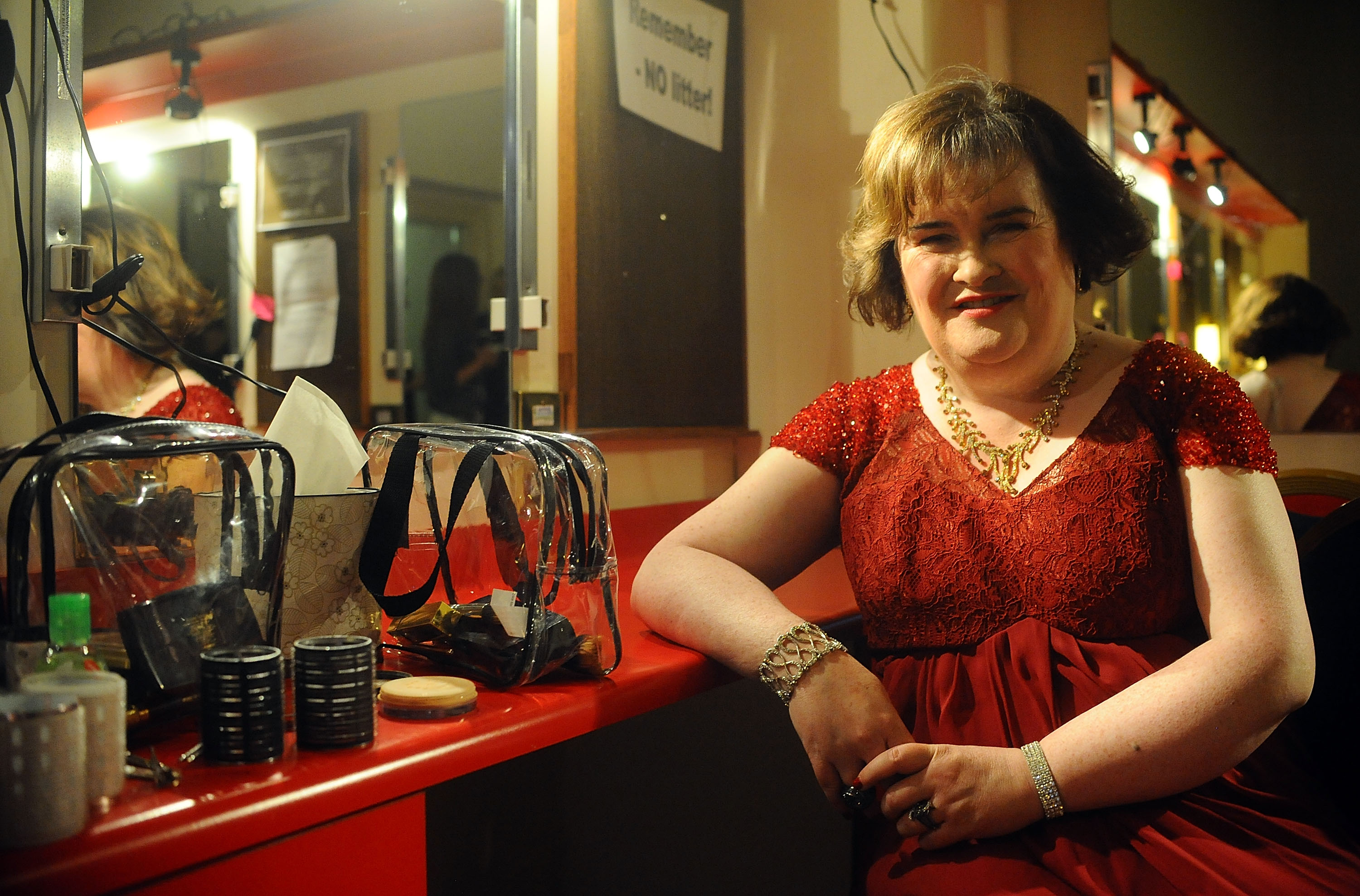Susan Boyle poses for a portrait in her dressing room on July 4, 2013 in Aberdeen, Scotland | Source: Getty Images