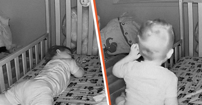 Ein Baby wird gesehen, wie es sich auf einer Nanny-Cam bewegt, und die Mutter behauptet, es sei auf paranormale Aktivitäten zurückzuführen. | Quelle: TikTok/erikadaniellexo
