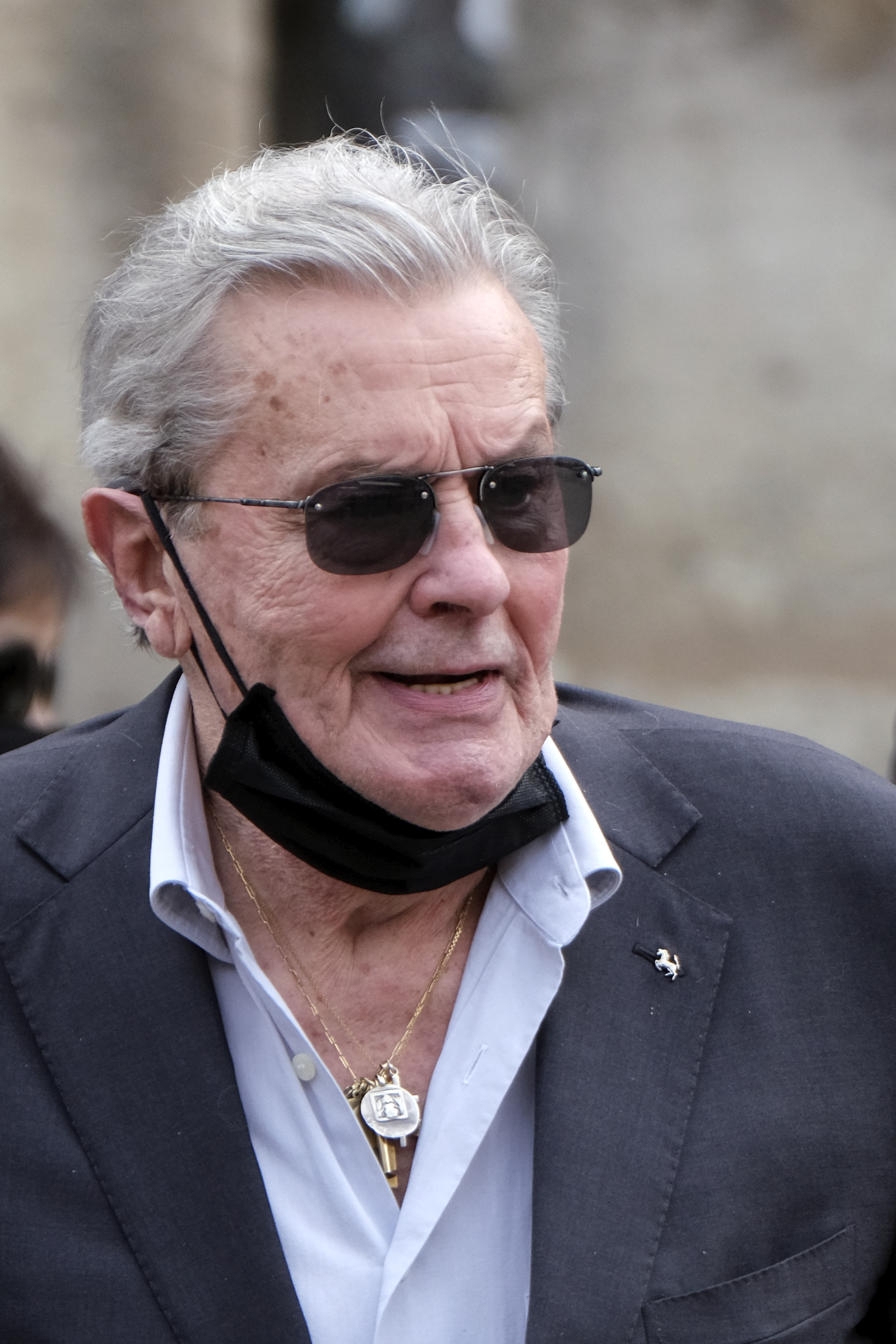 A famous French actor at Jean-Paul Belmondo's Funeral in Paris, France on September 10, 2021 | Source: Getty Images