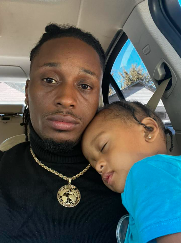 Elias Reliford sleeping on his dad Todd Reliford's chest, posted on September 2, 2025. | Source: Facebook/Todd Reliford