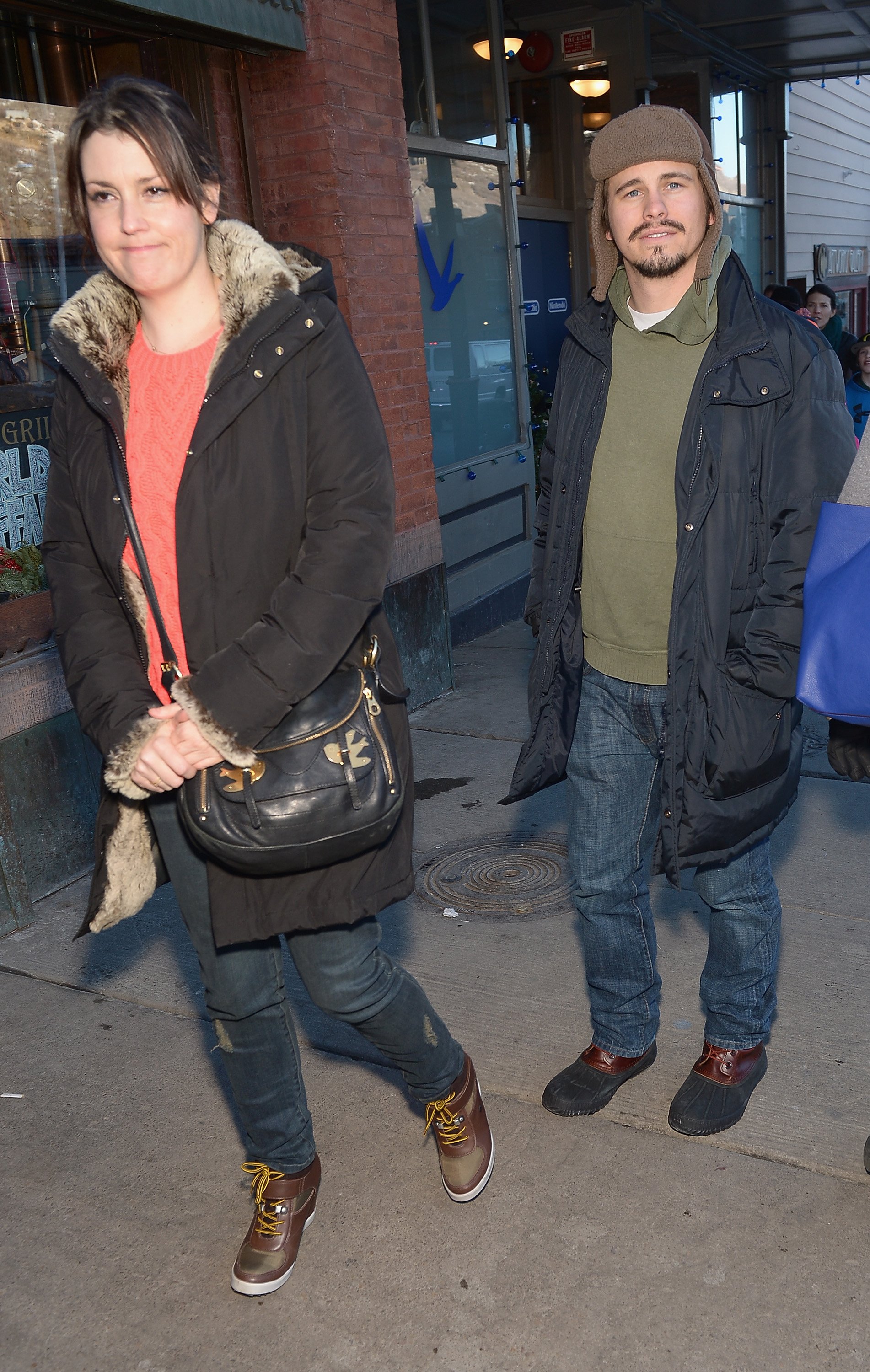 Die Schauspielerin Melanie Lynskey und der Schauspieler Jason Ritter wurden am 20. Januar 2014 in Utah in Park City gesichtet.  |  Quelle: Getty Images