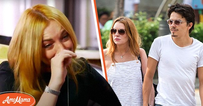Lindsay Lohan during an interview on the Oprah Winfrey Network in 2014 [Left]. Lohan and Egor Tarabasov pictured enjoying a walk in Madrid, Spain in 2016. | Photo: YouTube/Own & Getty Images
