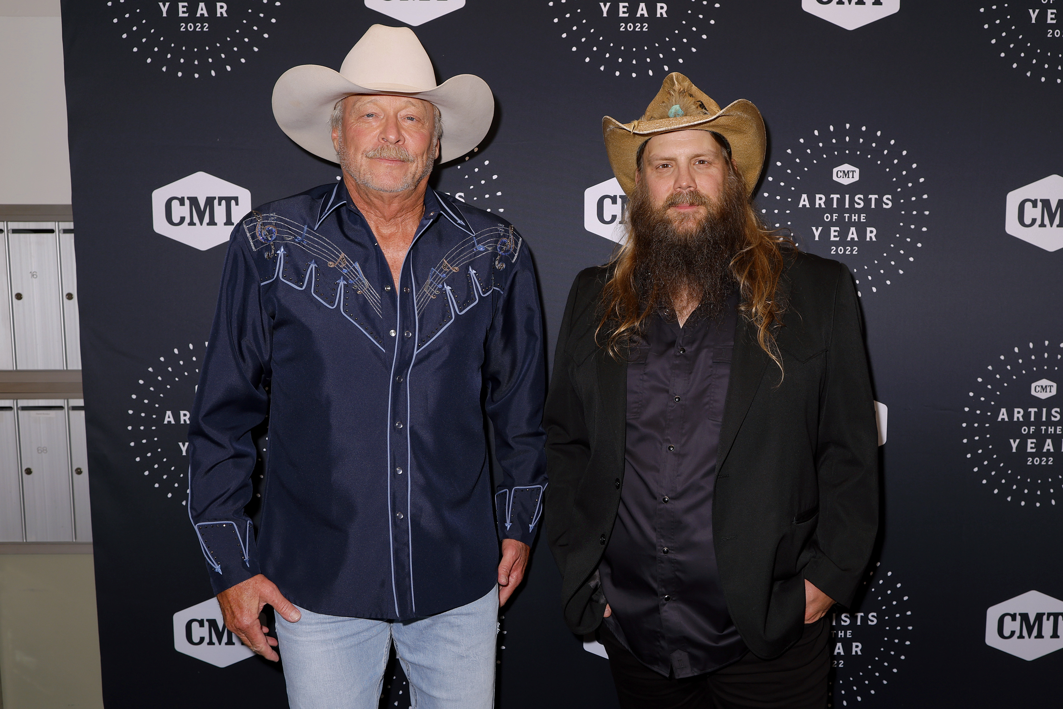 Alan Jackson and Chris Stapleton during the 2022 CMT Artists of the Year on October 12, 2022 in Nashville, Tennessee | Source: Getty Images