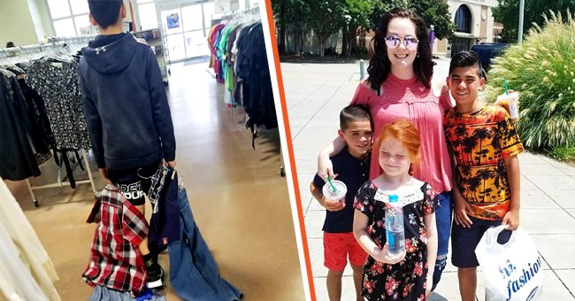  [Left] Anthony Forney at GoodWill buying clothes; [Right] Cierra Brittany Forney with her children. | Source: facebook.com/cierra.forney facebook.com/fox5atlanta